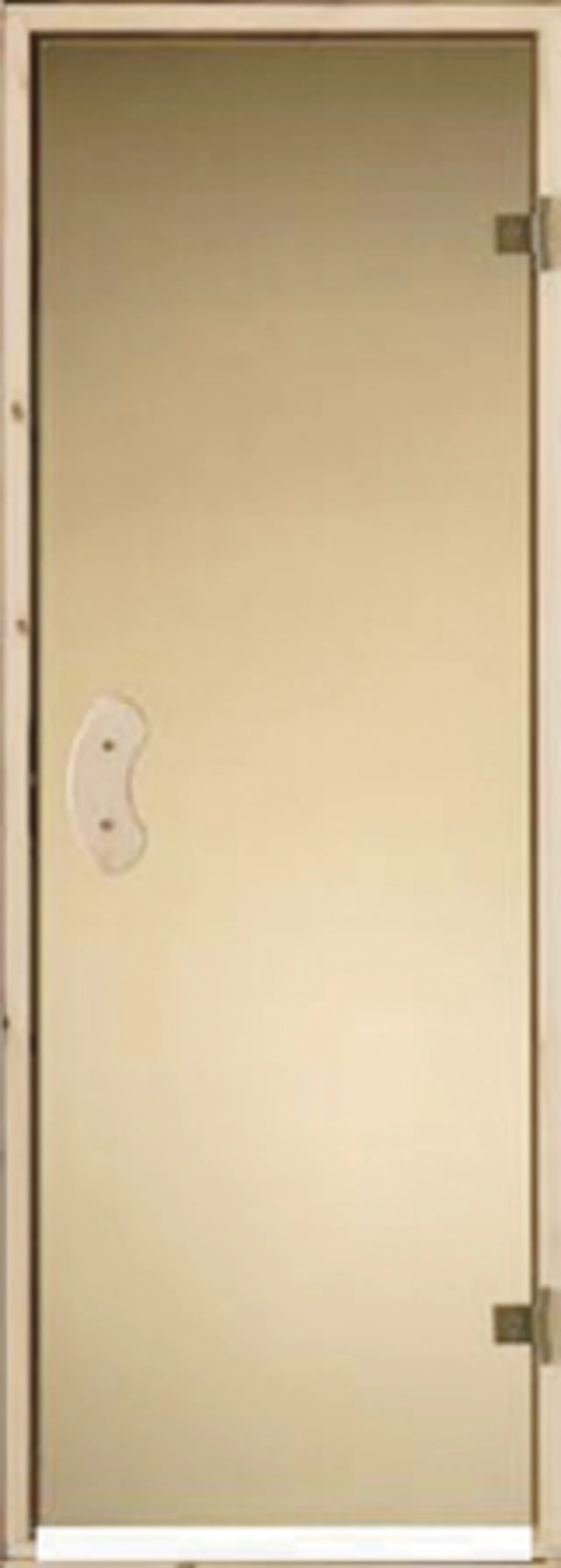 BADSTUDØR HELT GLASS 7X19 BRONSJE HERDET GL U/SLAGRETN M/PAKN