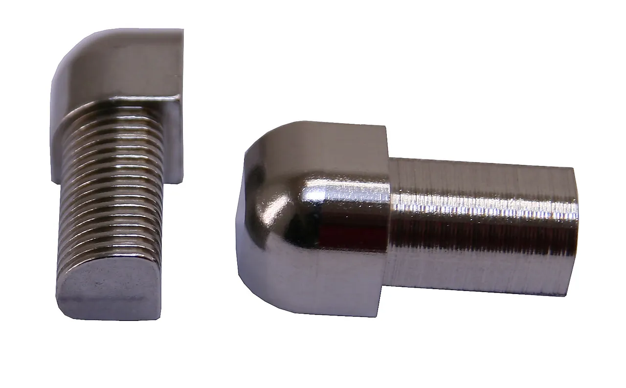 Hjørne utvendig polert stål 8mm pakke a 2 stk Hjørne utvendig polert stål 8mm pakke a 2 stk