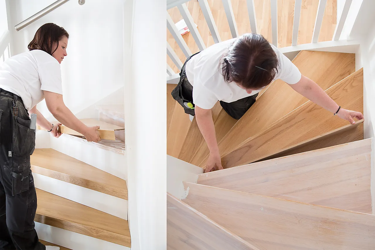 Trinn premium 8x294x1000 mm ubehandlet eik null - null - 3 - Miniatyr