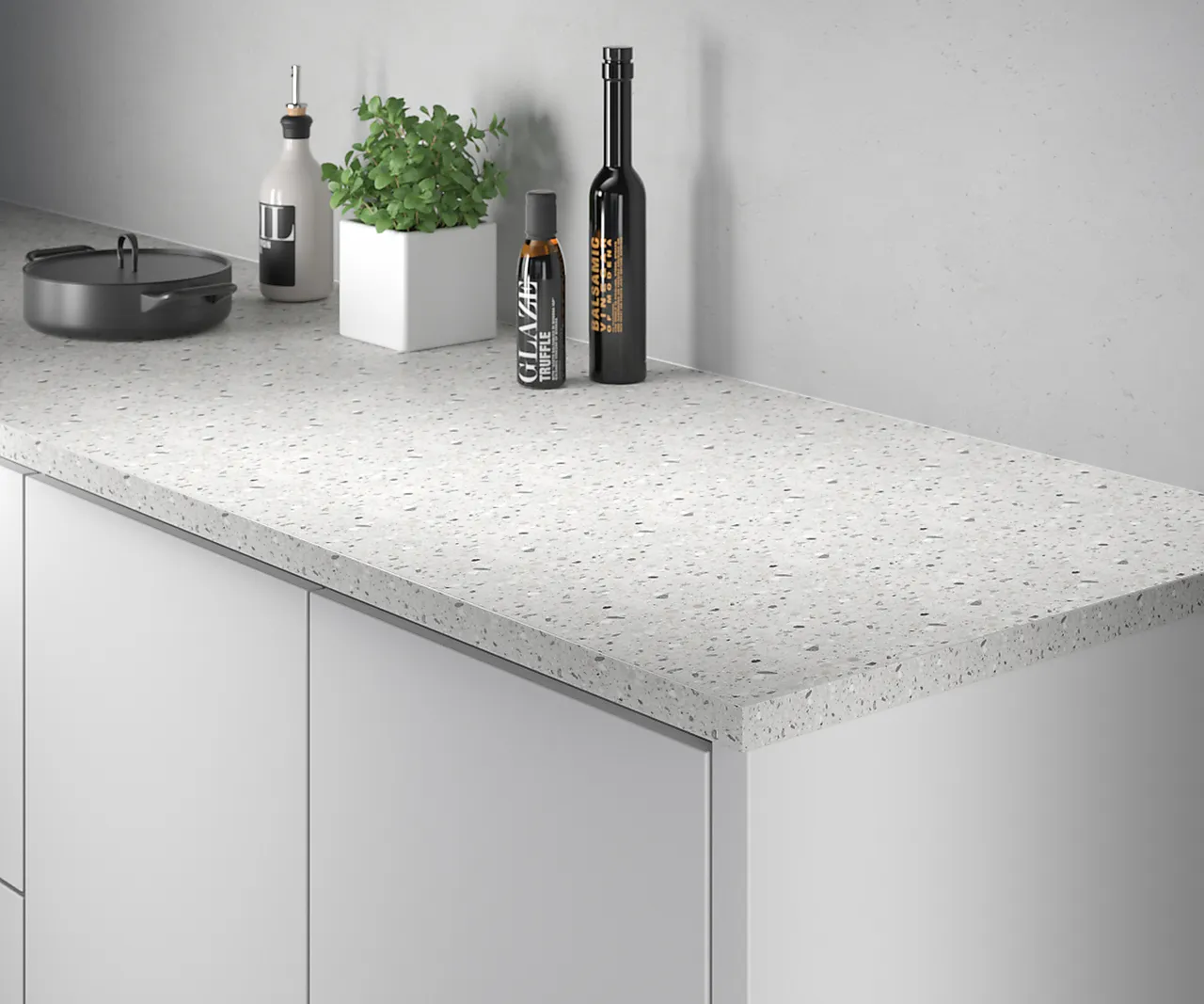 Benkeplate ABS 29x4100x610 mm terrazzo grey null - null - 2 - Miniatyr