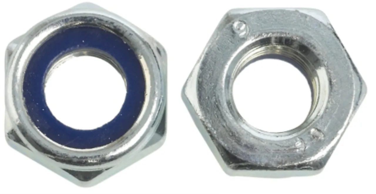 Låsemutter kvalitet 6 med nylonring M6 25 stk Låsemutter kvalitet 6 med nylonring M6 25 stk