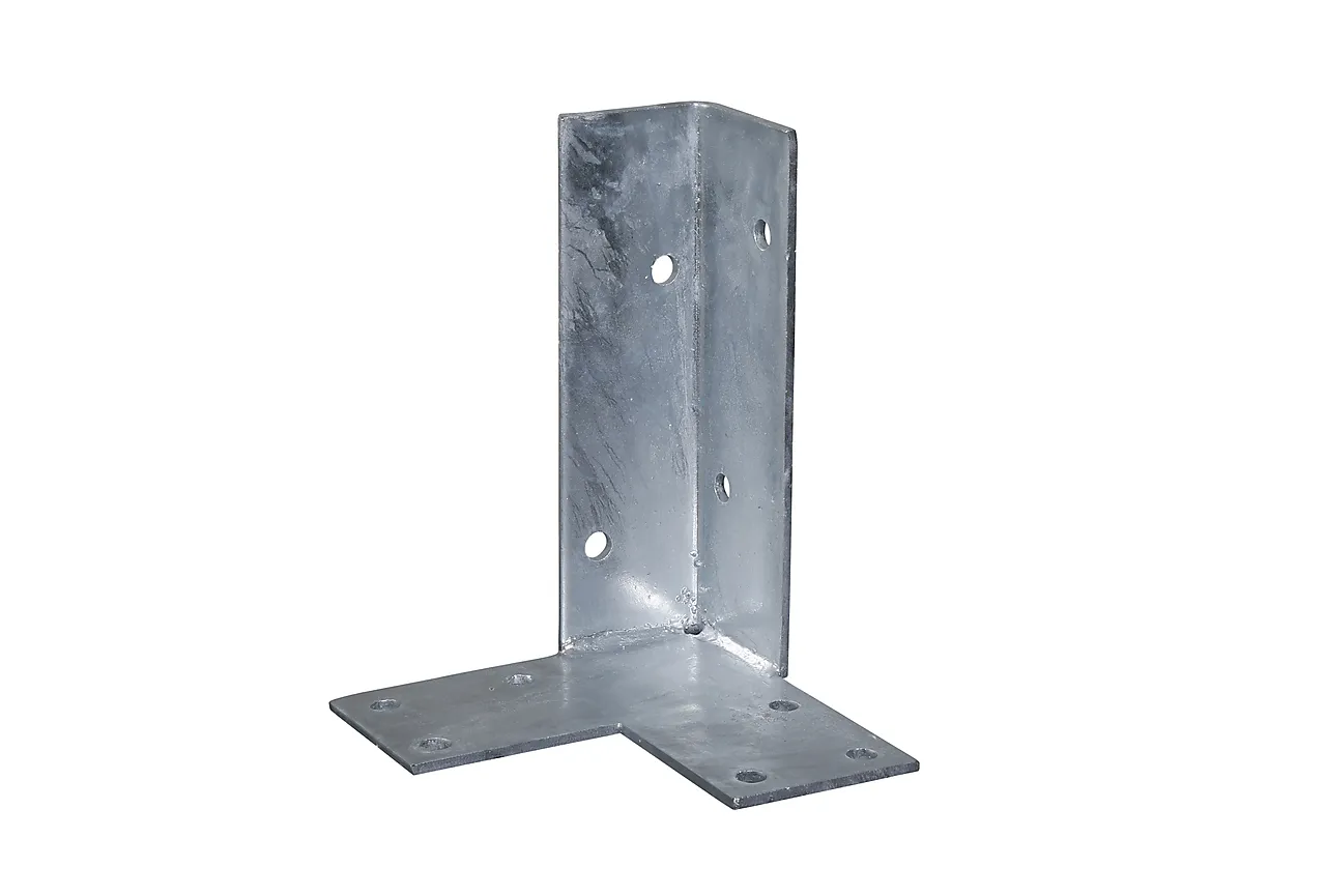 Stolpefot m/plate hjørne varmgalvanisert