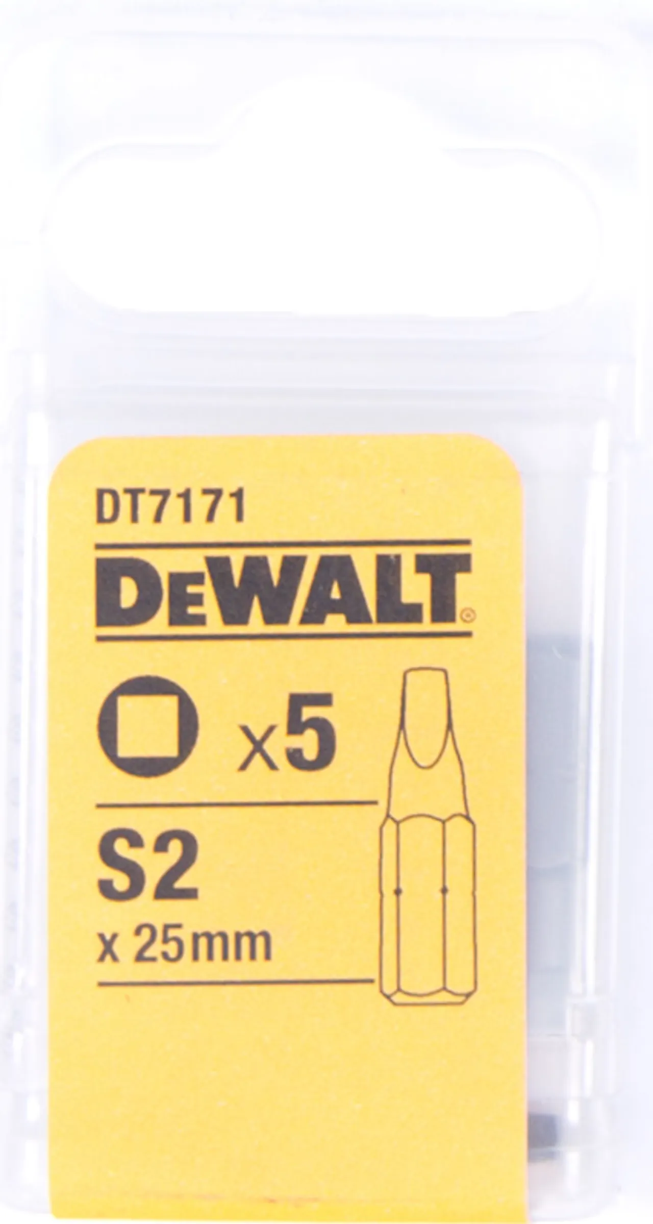Bits firkant 25 mm NR2 5 stk Bits firkant 25 mm NR2 5 stk