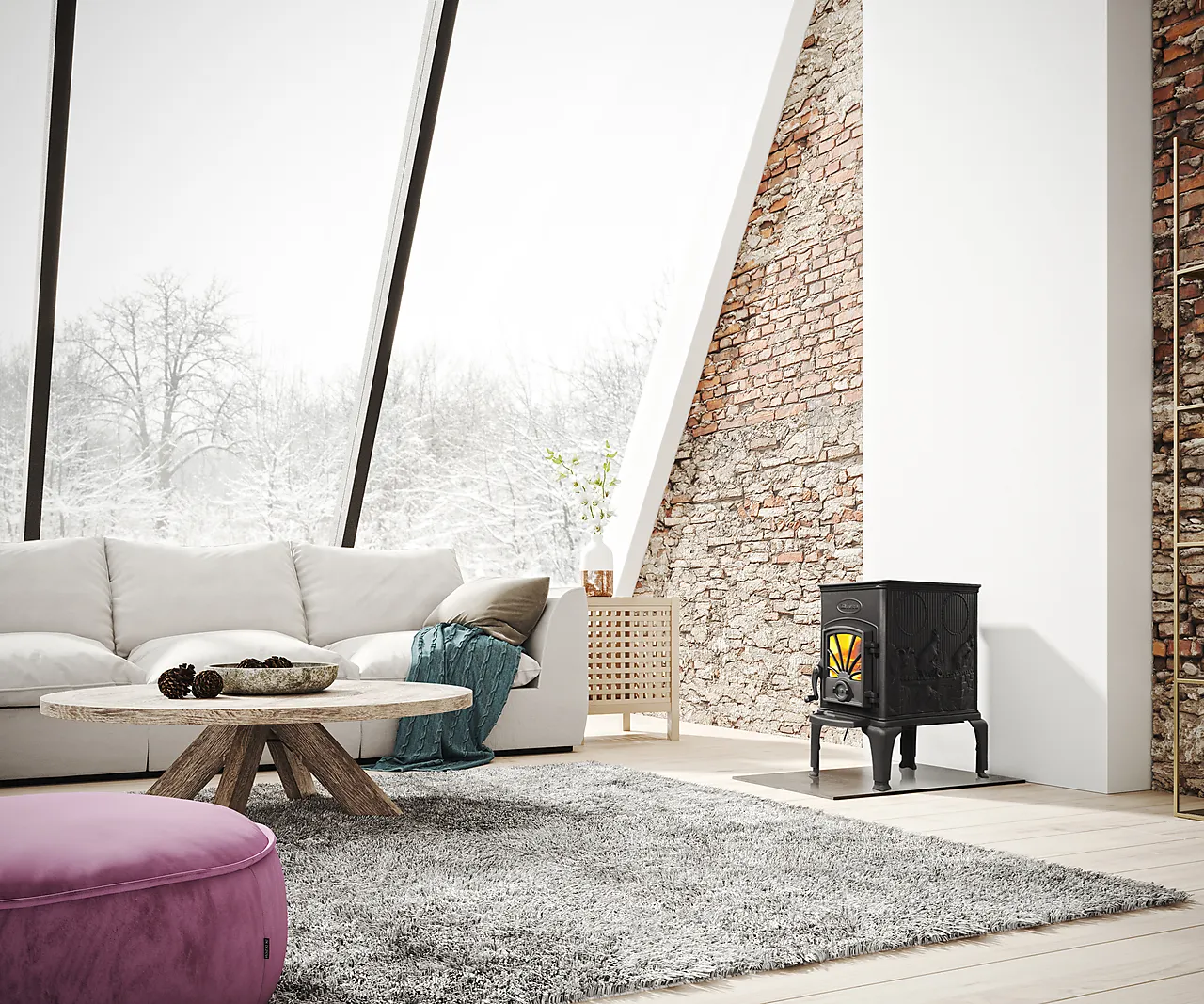 Vedovn 40 CBS med glass sort lakkert null - null - 2 - Miniatyr