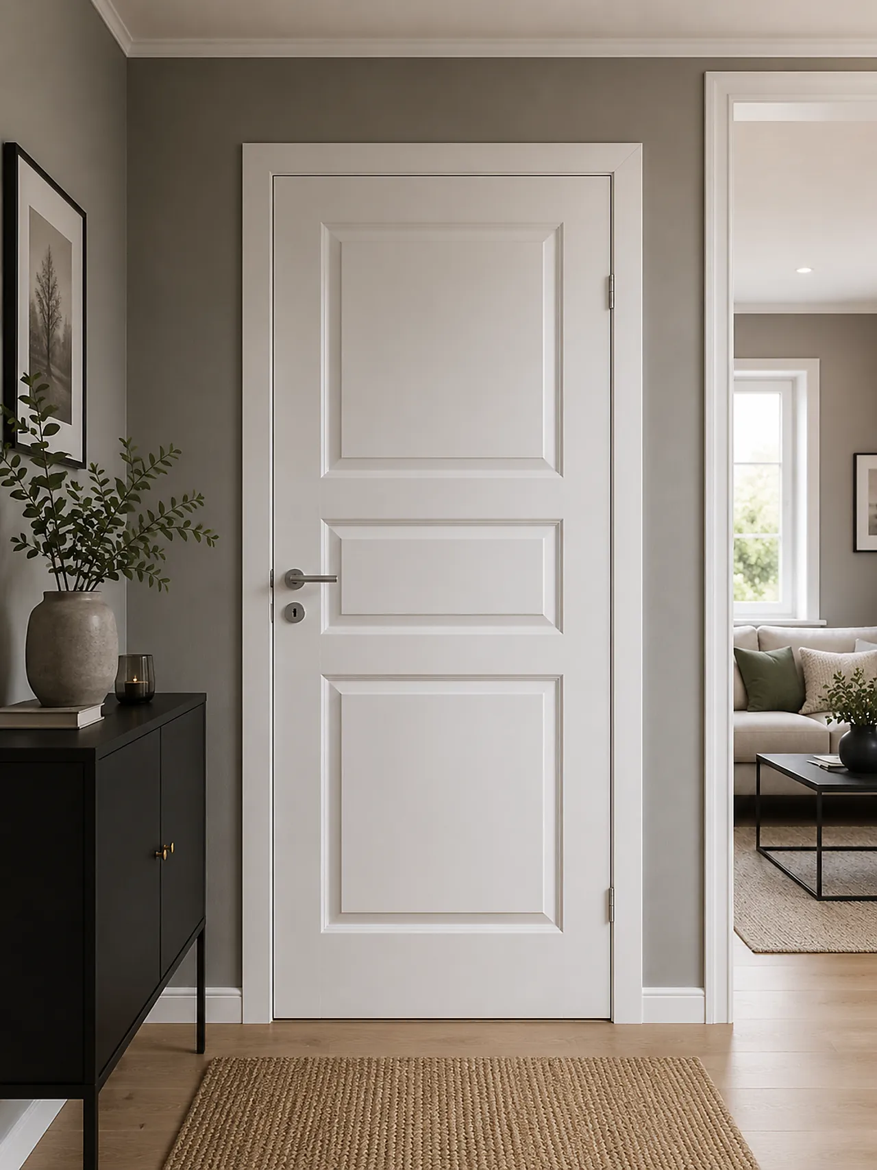 Opus innerdør Classic 3 hvit bomull 90x210 cm null - 90x210 - 2 - Miniatyr