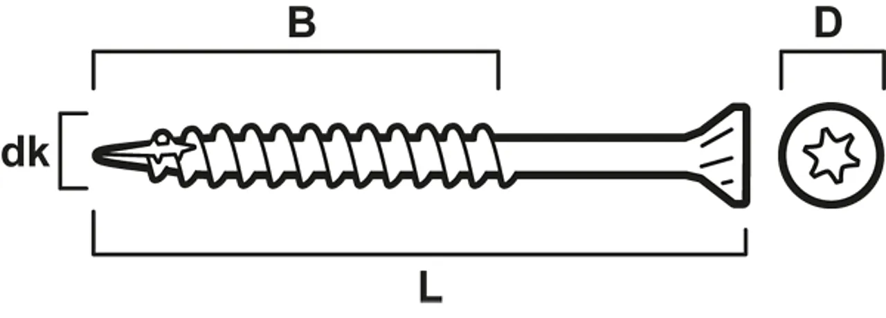 Treskrue utv sh 6x100 a4 a-100a4 syrefast senkhode null - null - 3 - Miniatyr
