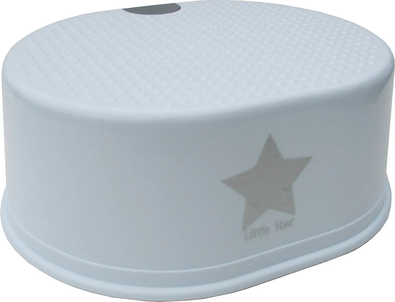 Taburett skammel hvit med sølv dekor Taburett skammel hvit med sølv dekor