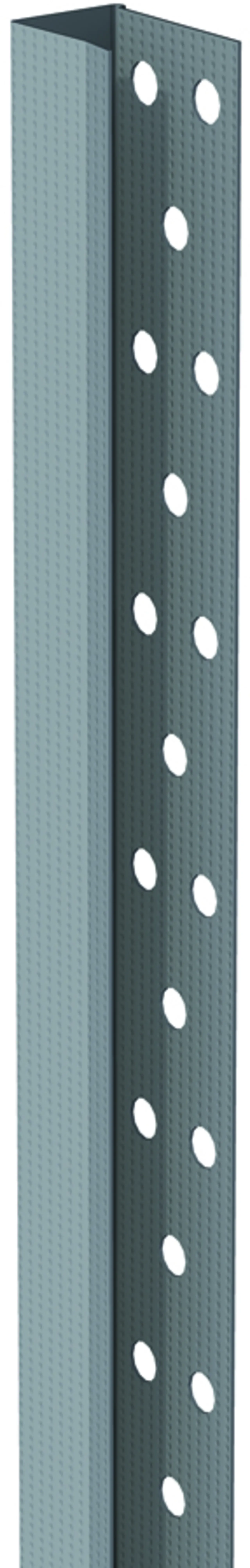 Kantskinne 23x15x18x2400 mm KS13 0,45 mm perforert sparkelprofil Kantskinne 23x15x18x2400 mm KS13 0,45 mm perforert sparkelprofil