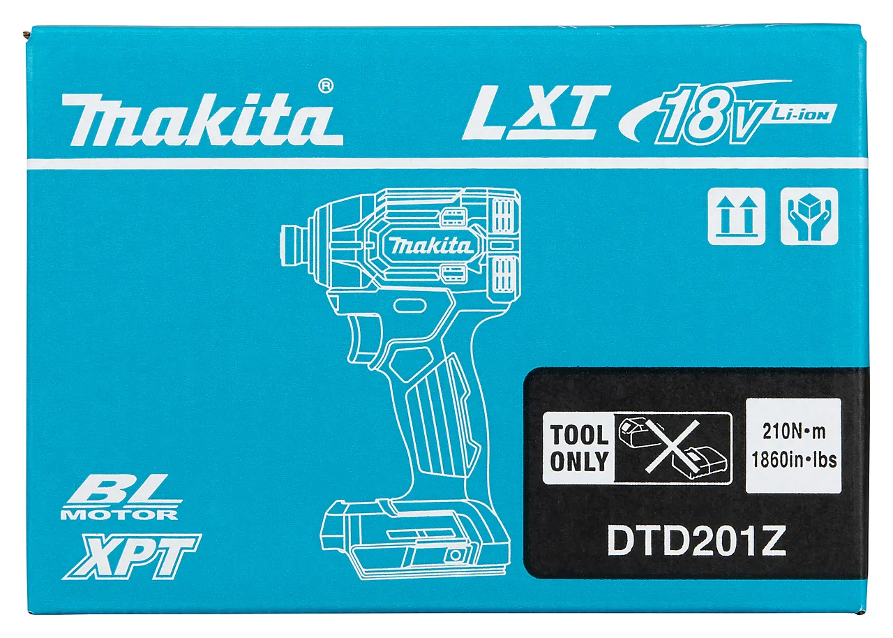 Makita Slagskrutrekker 18V DTD201Z 210 Nm null - null - 2 - Miniatyr