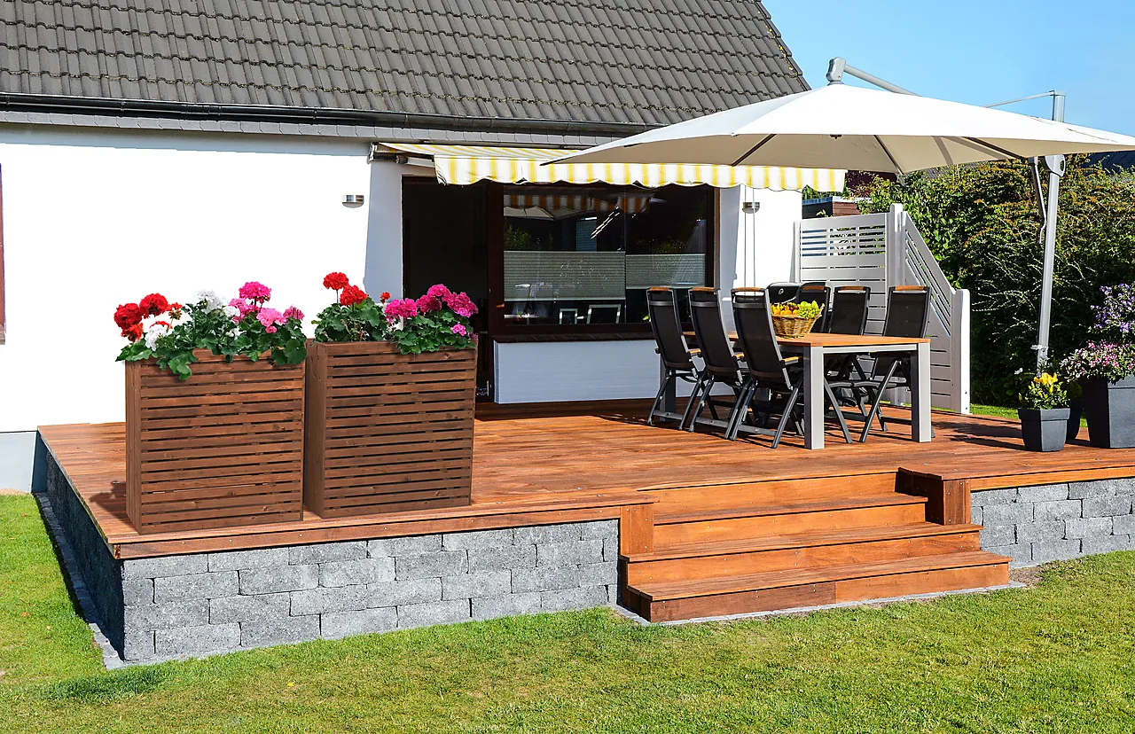 Blomsterkasse Melissa brun 103x34x102 cm null - null - 2 - Miniatyr