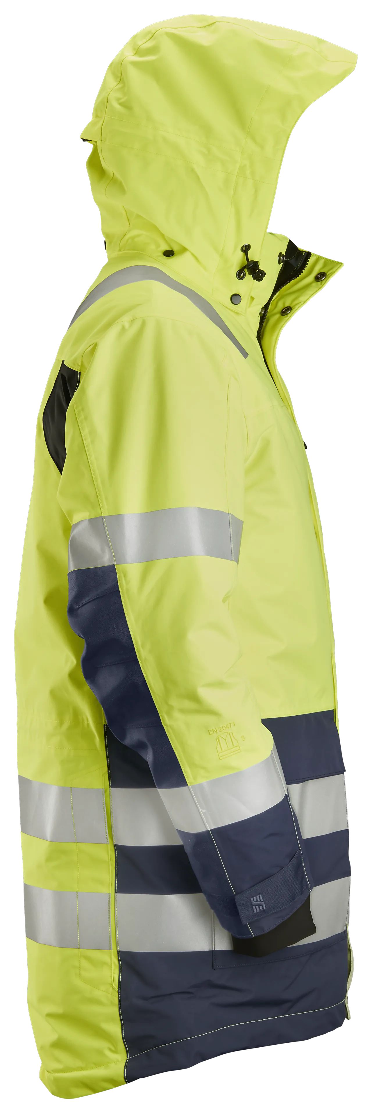 Arbeidsparkas high-vis gul/mørk grå str XS null - XS - 3 - Miniatyr