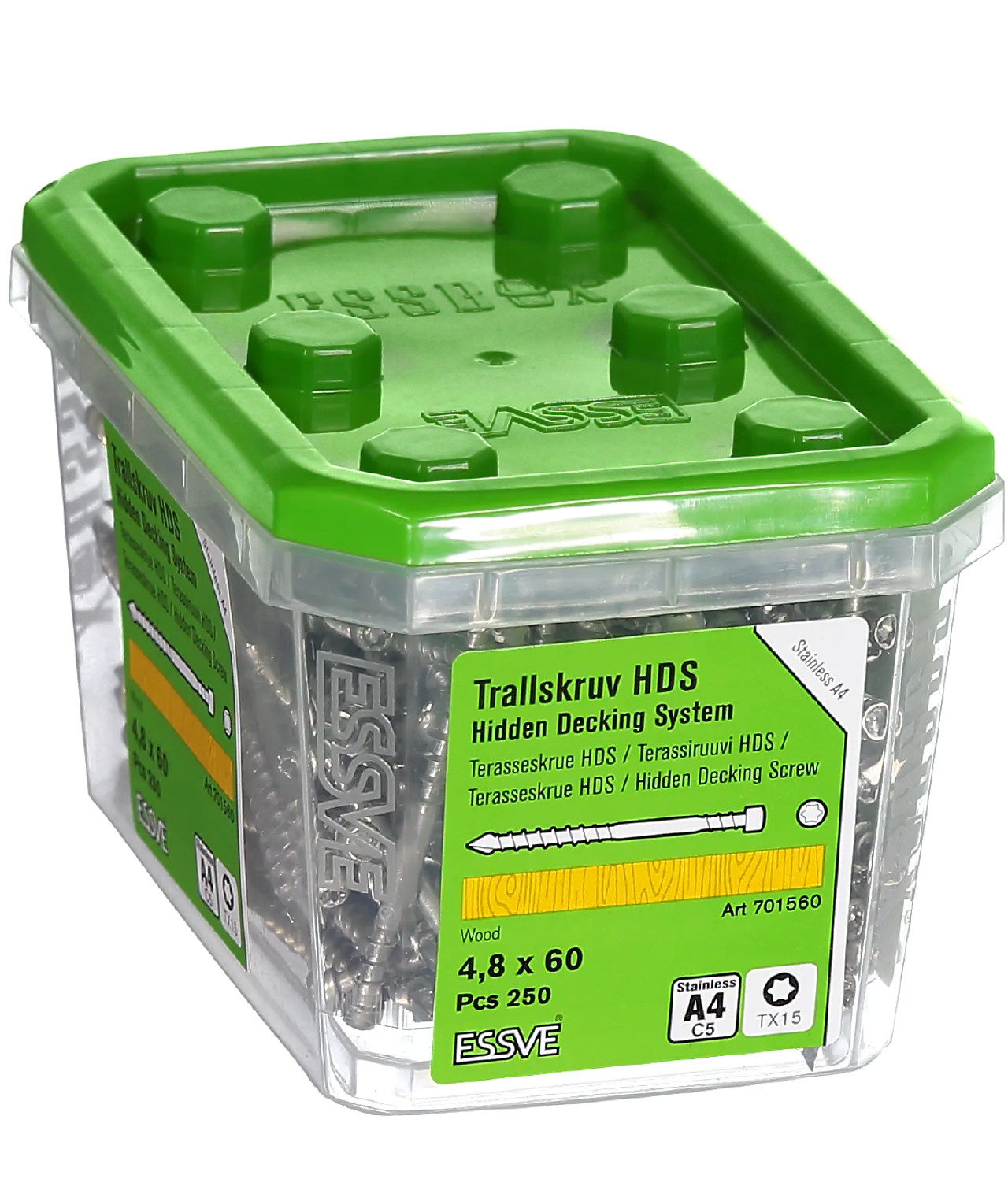 Terrasseskrue HDS 4,8x60 A4 250 stk null - 60 - 2 - Miniatyr