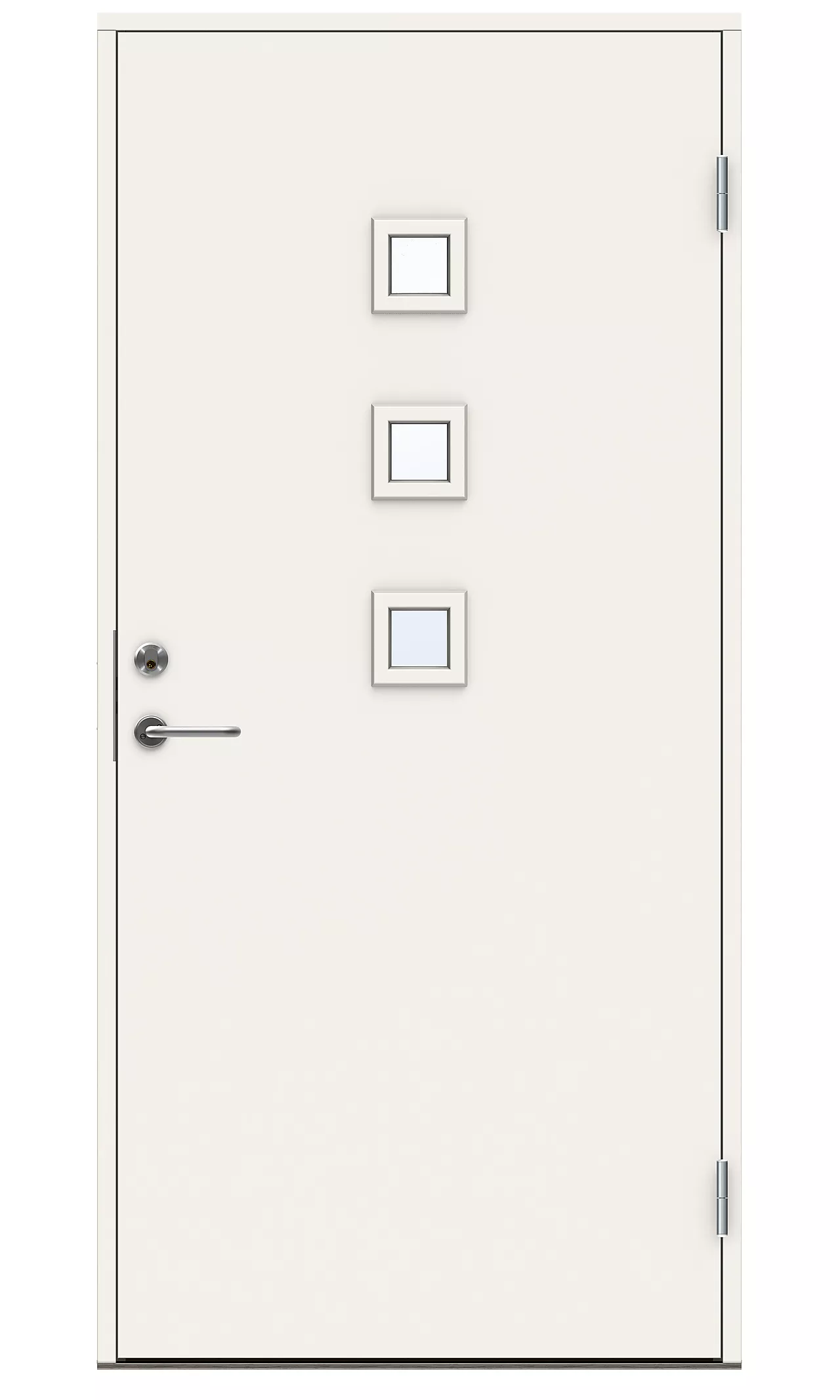 Dørsett yd p-1100 9x21h hvit klart glass m/syl clever-line