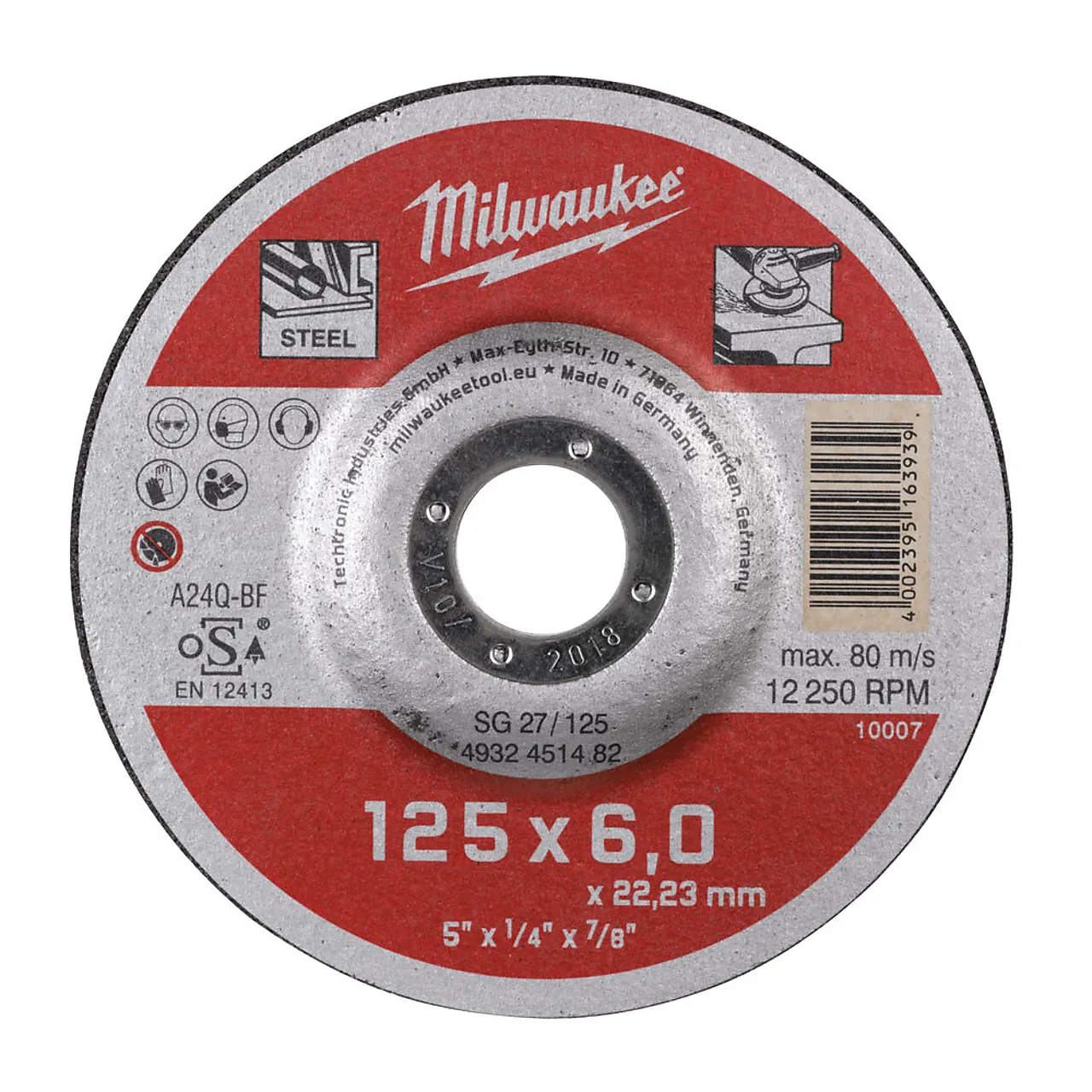 Slipeskive metall std mm 125X6