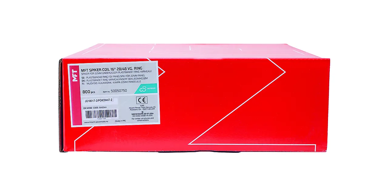 Spiker MFT ringet 16° 28/48 800 stk null - null - 3 - Miniatyr