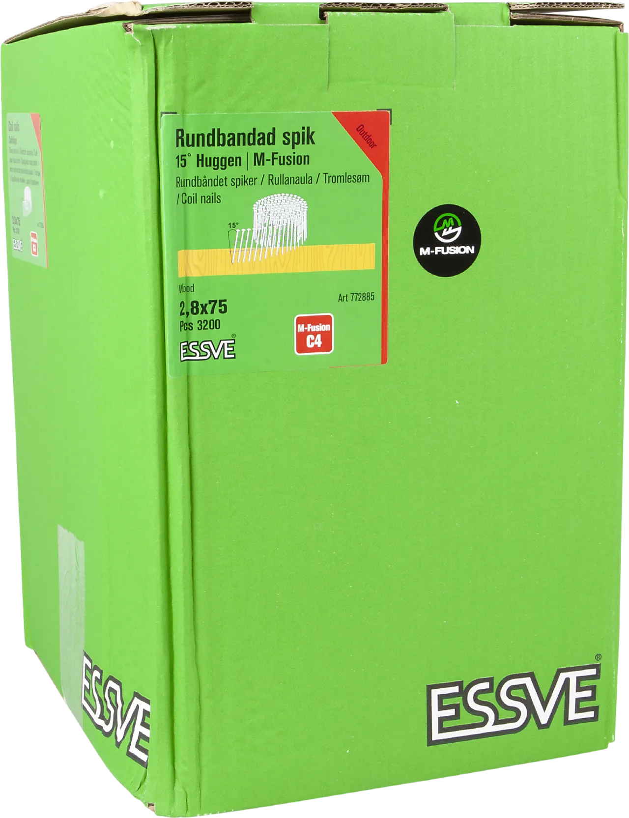 Spiker coil 15gr 2,8x75 m-fus -3200 15 grader huggen trådbåndet rustbeh null - null - 2 - Miniatyr