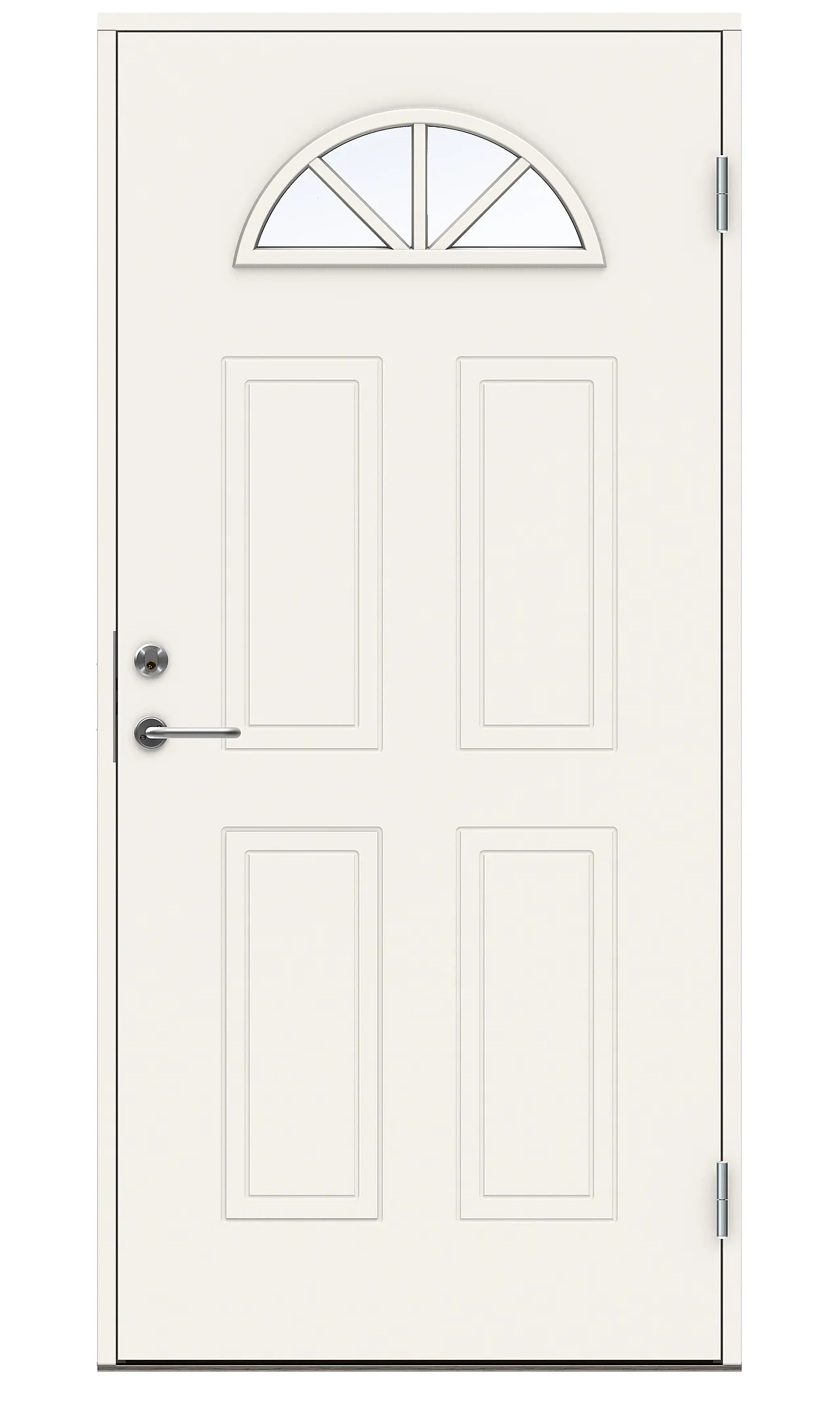 Dørsett Ytterdør p-200 9x21h hvit ncs s0502-y klart glass