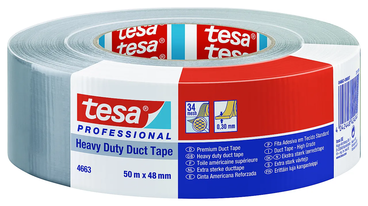 Duct tape/reparasjonstape sølv 50 m x 48 mm null - 50 - 3 - Miniatyr