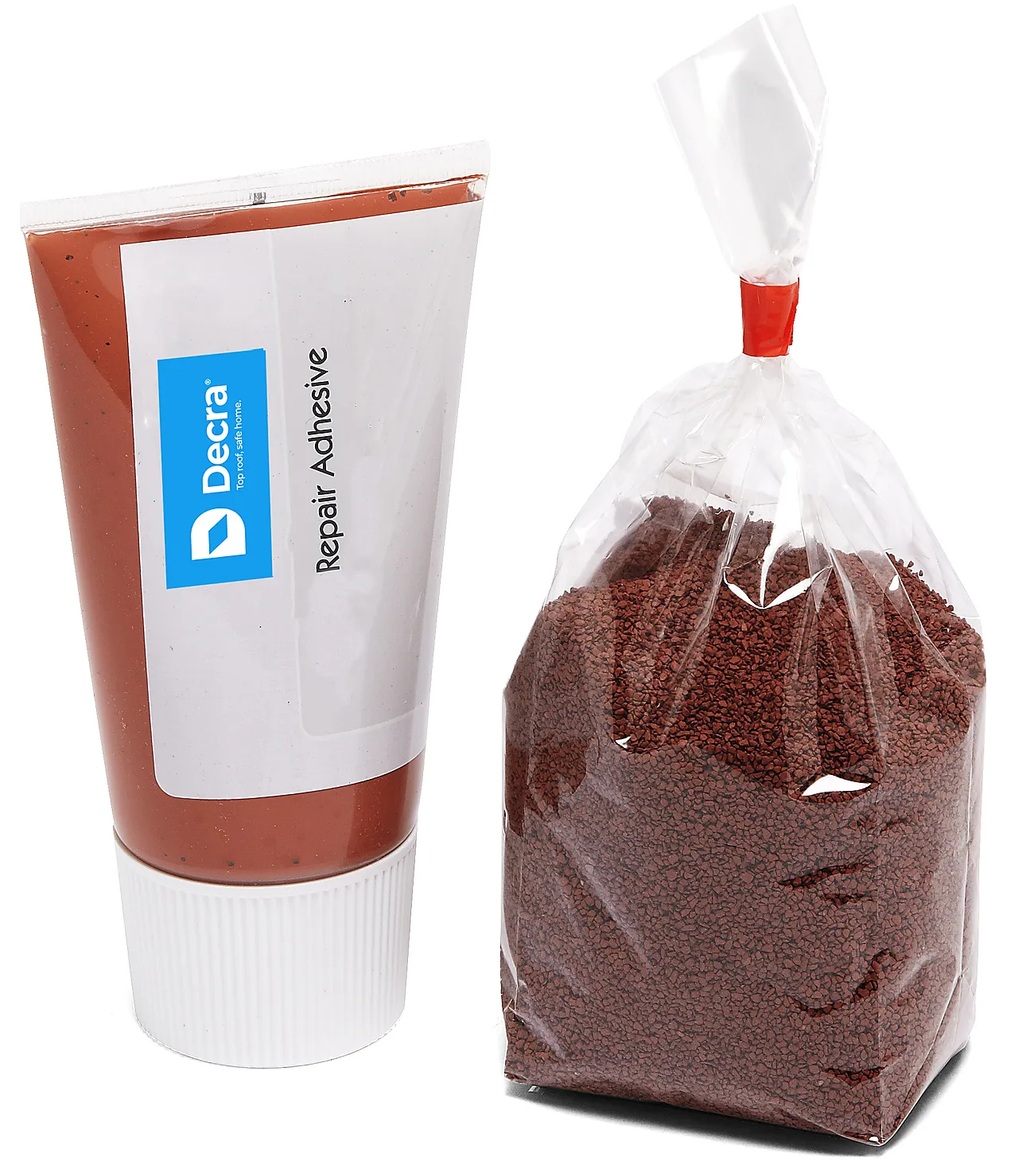 Decra reparasjonssett Classic - farget granulat og lim ny