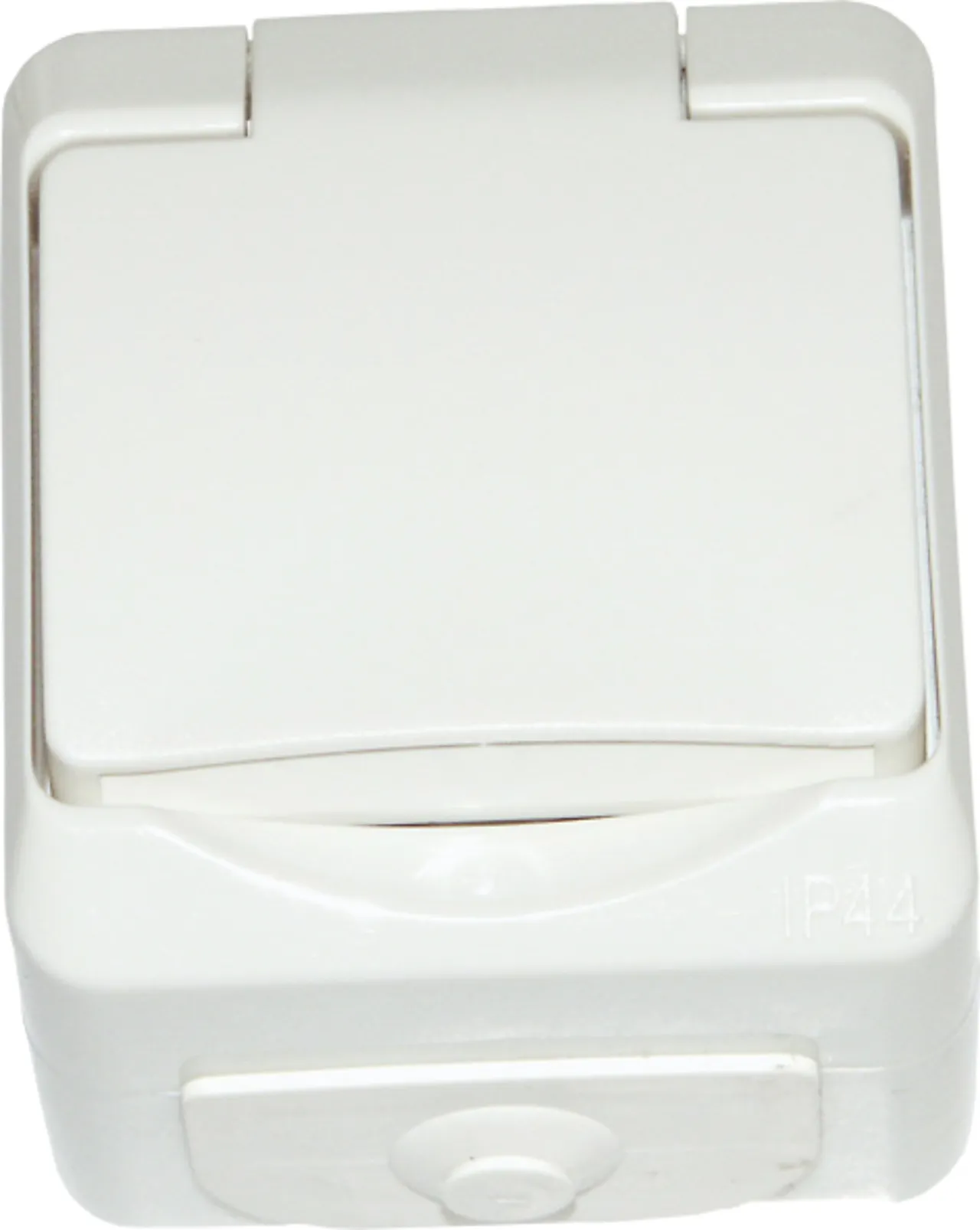 Stikkontakt enkel m/ lokk Stikkontakt enkel m/ lokk