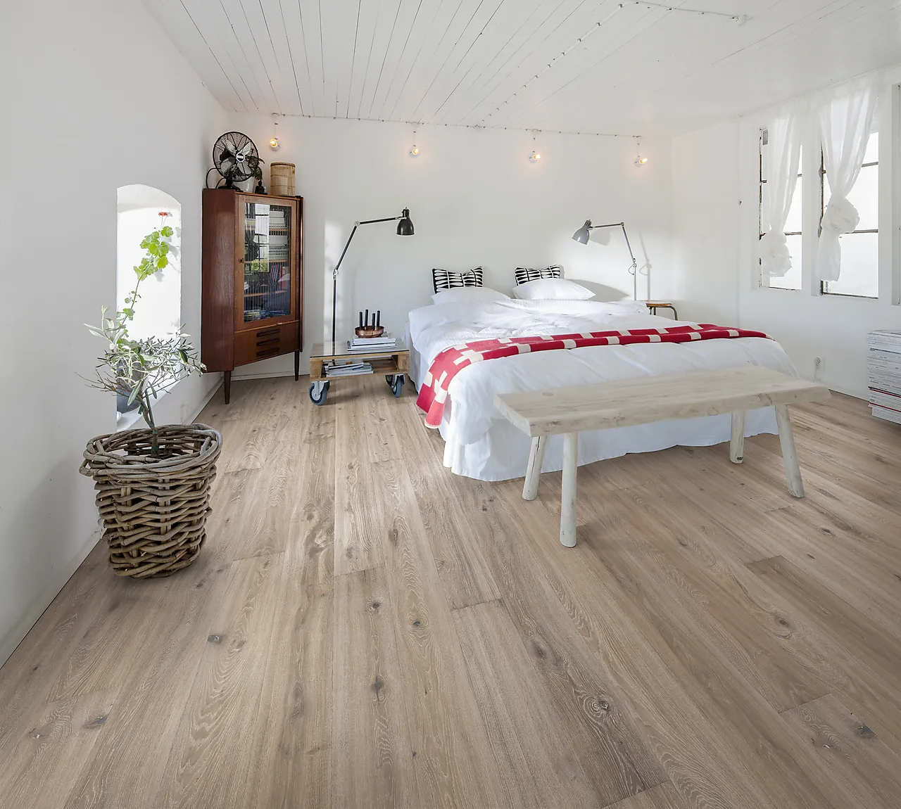 Kährs parkett Eik Vista 1st håndskrapet børstet faset olje