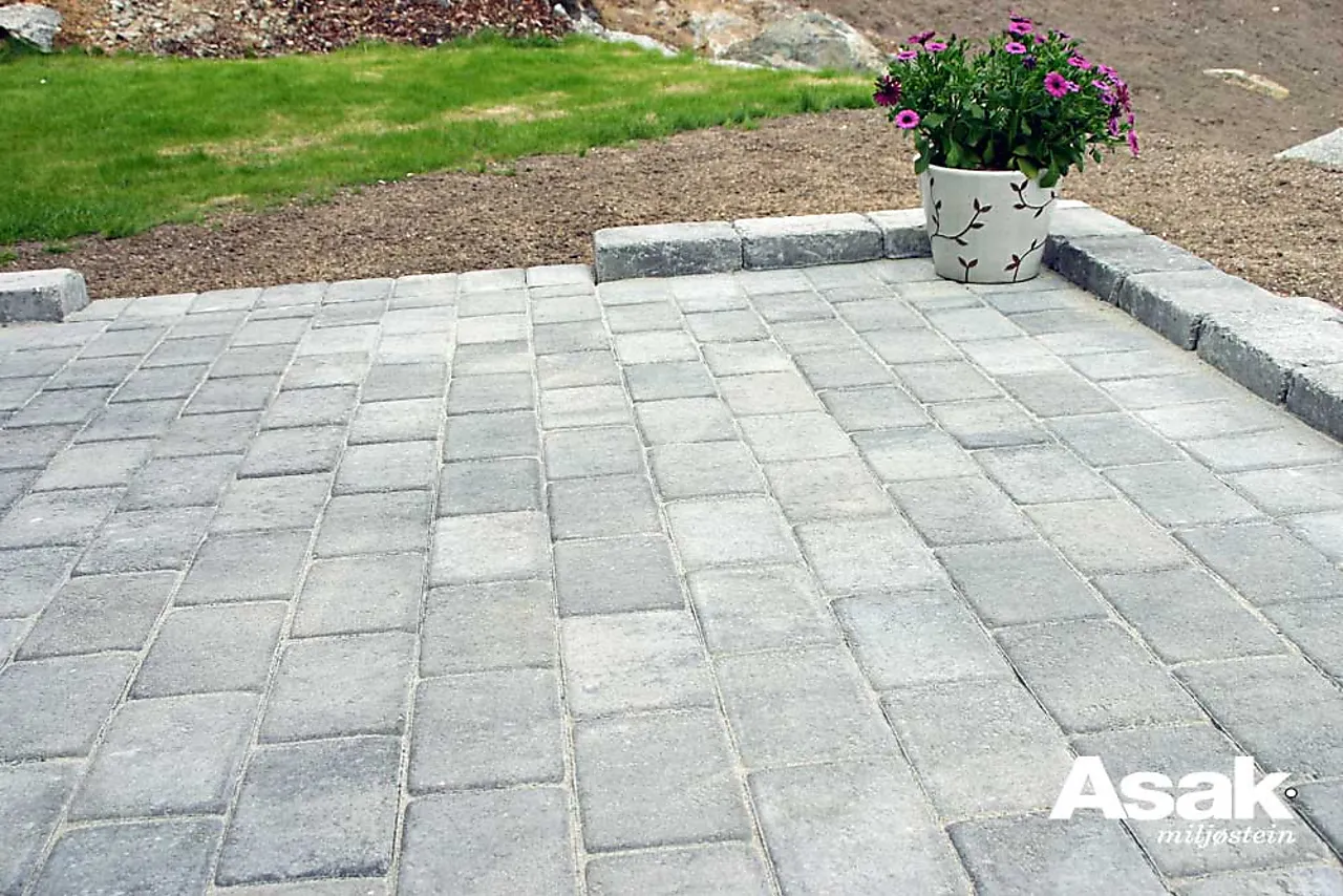 Belegningsstein Borg 1/1 grå lp 21x14x6 cm null - null - 3 - Miniatyr