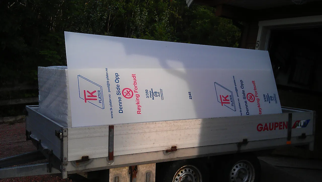 Plate tildekking 3mm 1,2x2,4m 350 tk plate, vekt 1,01kg/plate null - null - 2 - Miniatyr