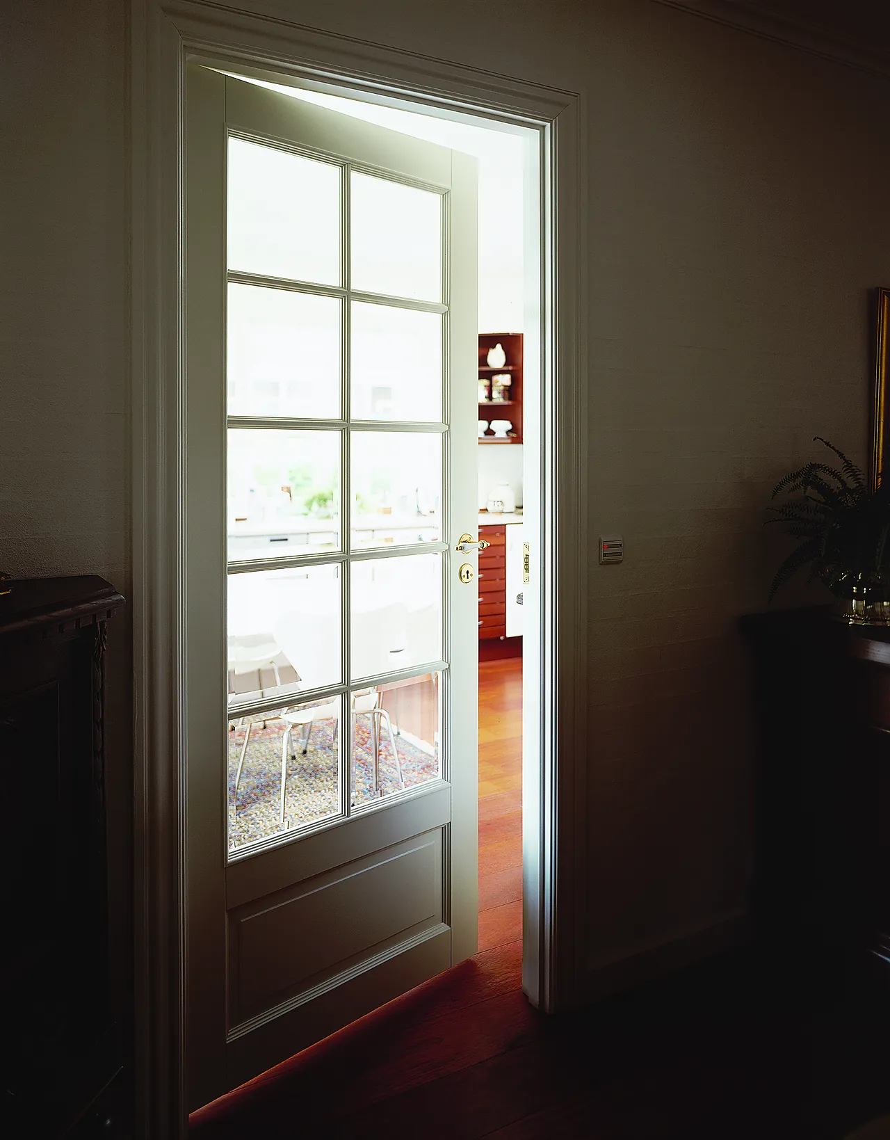 Dør craft sp10 9x21 hvit glassdør klart glass