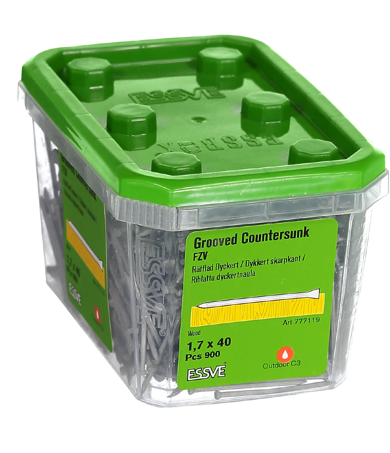 Dykkert skarpkant varmforsinket 1,7 x 40 mm 900 stk null - null - 2 - Miniatyr