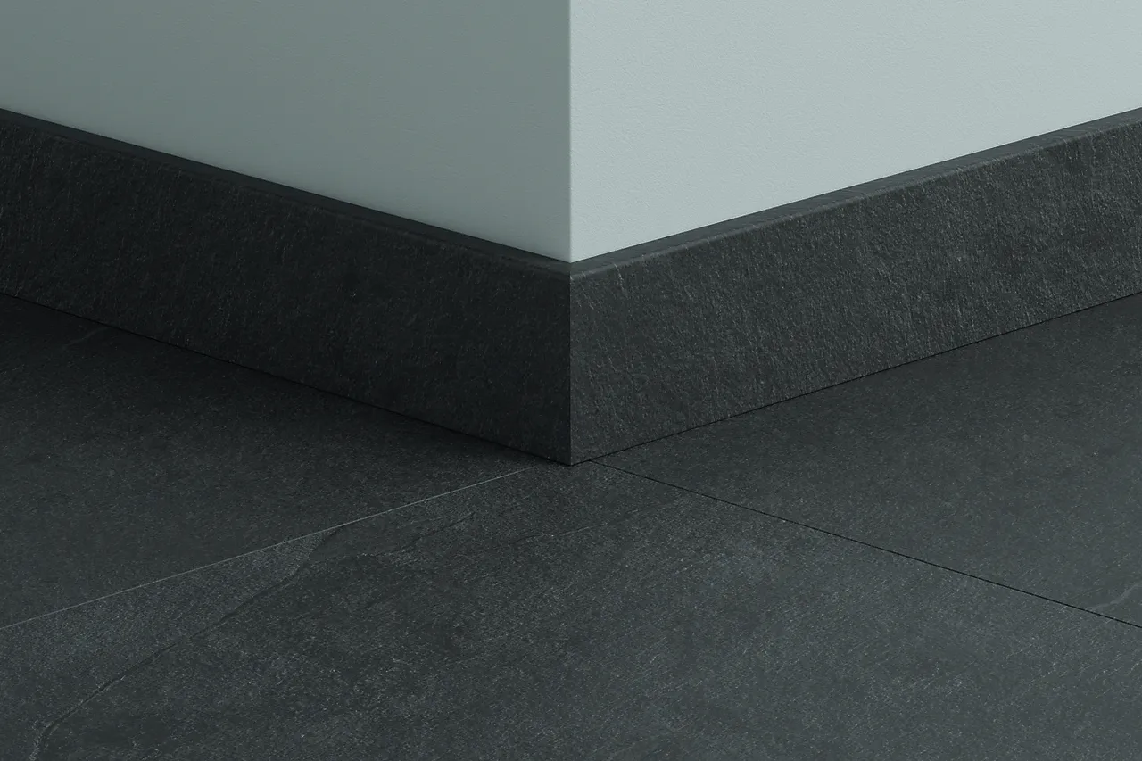Sokkellist vinyl 2400x12x58mm black scivaro slate