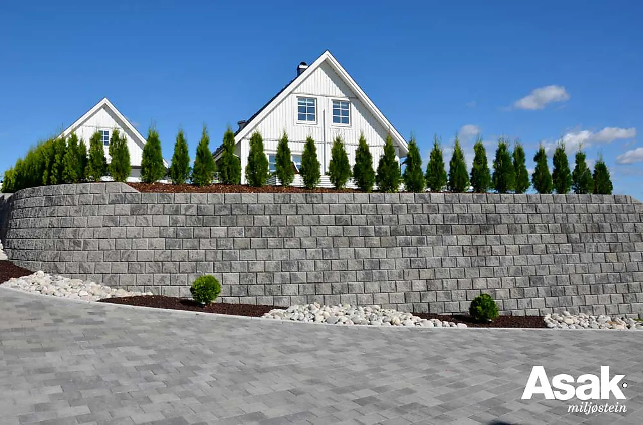 Støttemur mini exclusive 1/1 gråmelert 25x34x17 cm null - null - 2 - Miniatyr