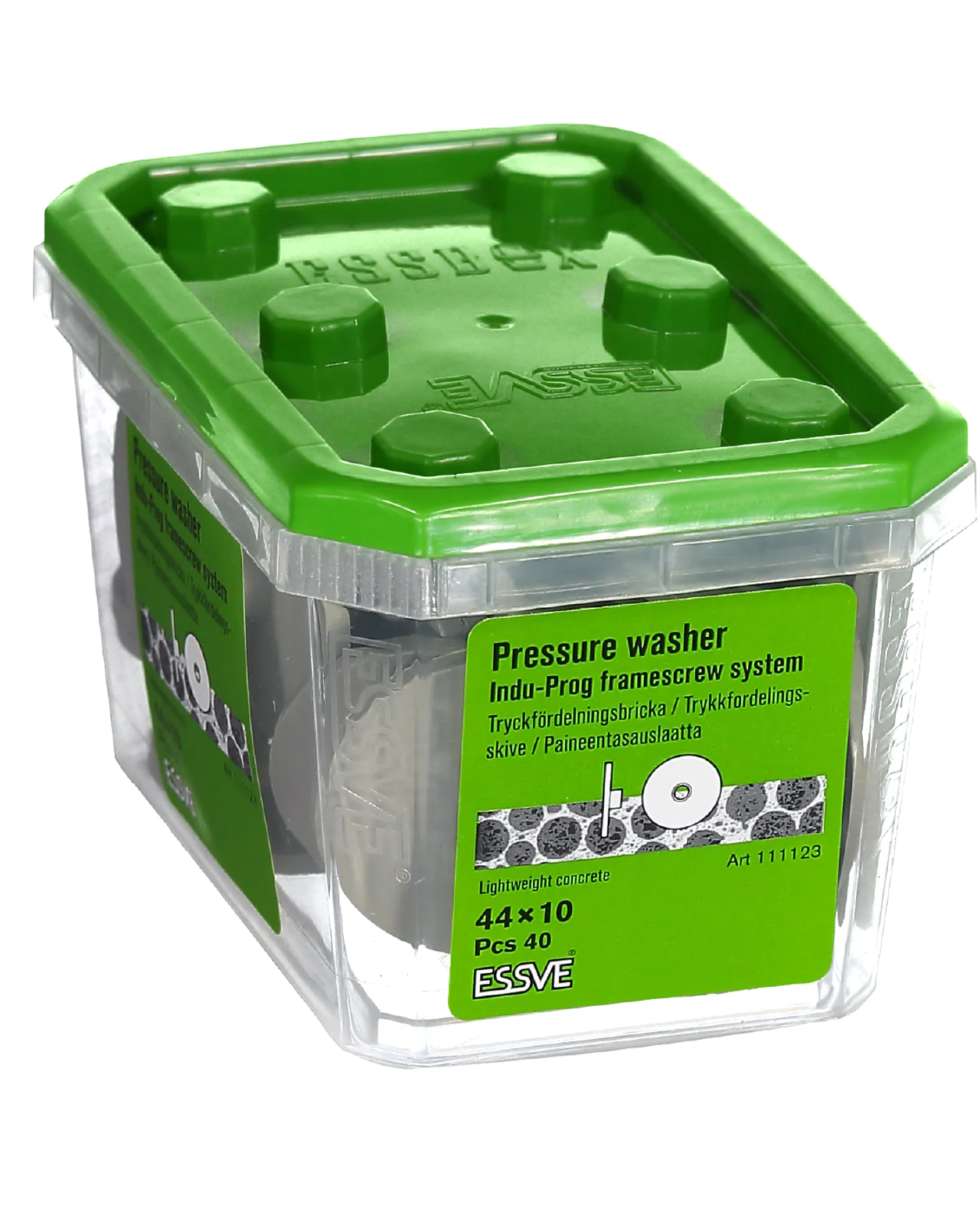 Trykkfordelingskive indu-prog -40 karminnfesting tilbehør