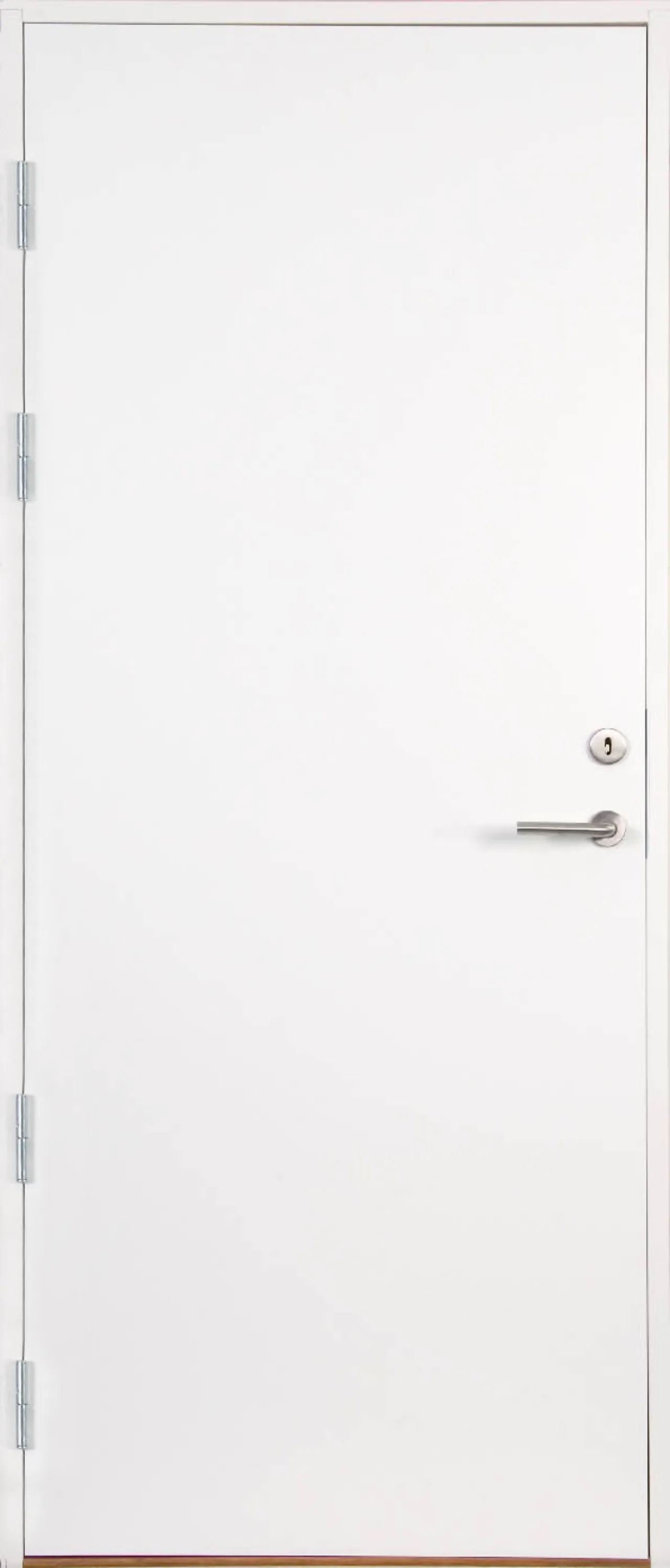 Innerdør B60 RW38dB hvit slett 58mm dørblad hvit karm 100x210 Venstre