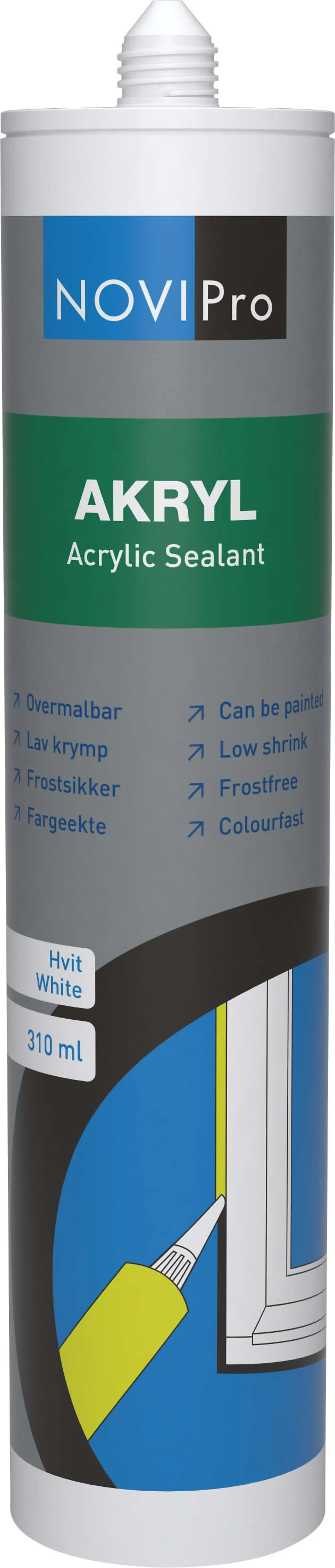 Akryl hvit 310ml Akryl hvit 310ml