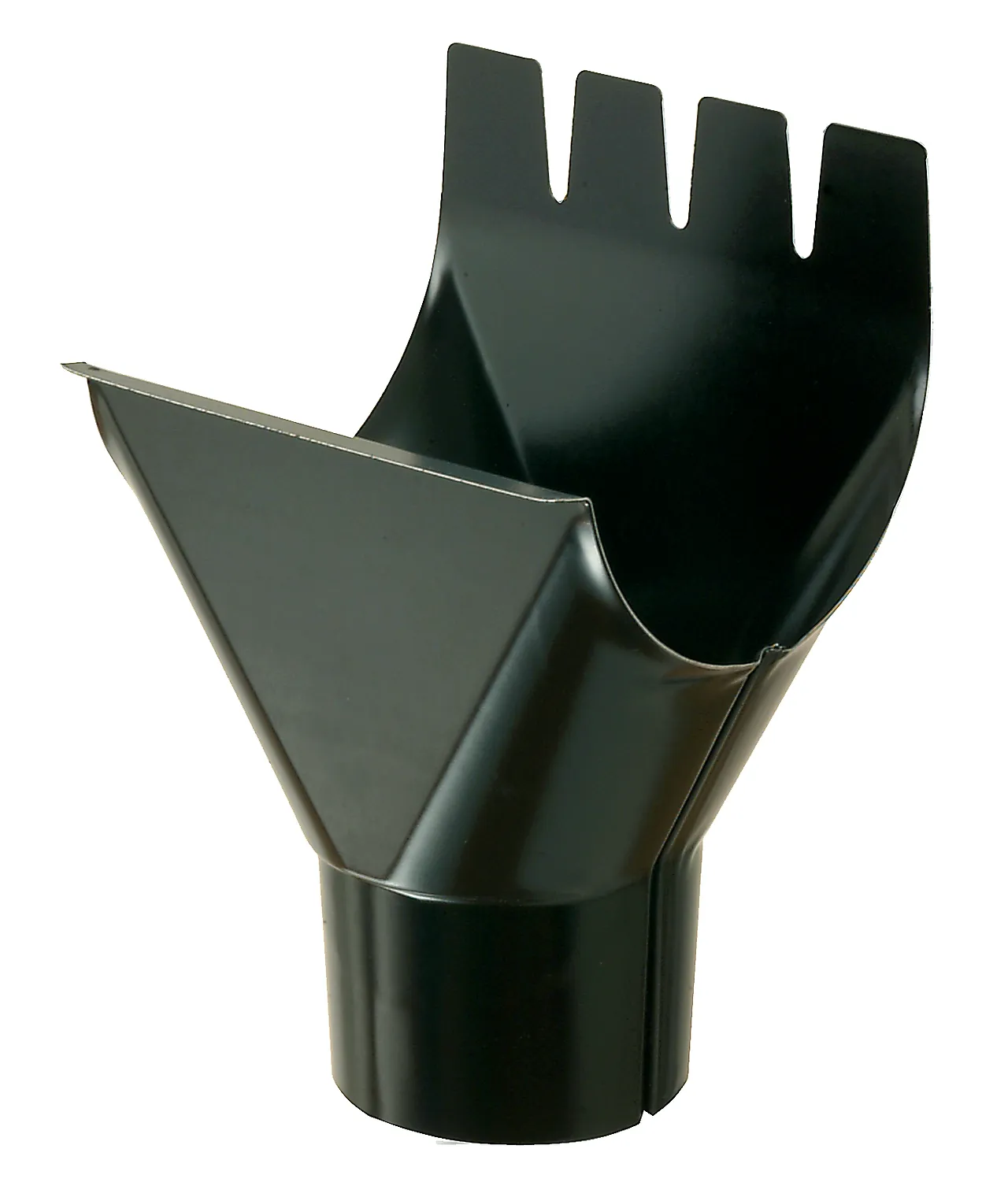 Nedløpskum 16 takrenne 125 mm stål sort