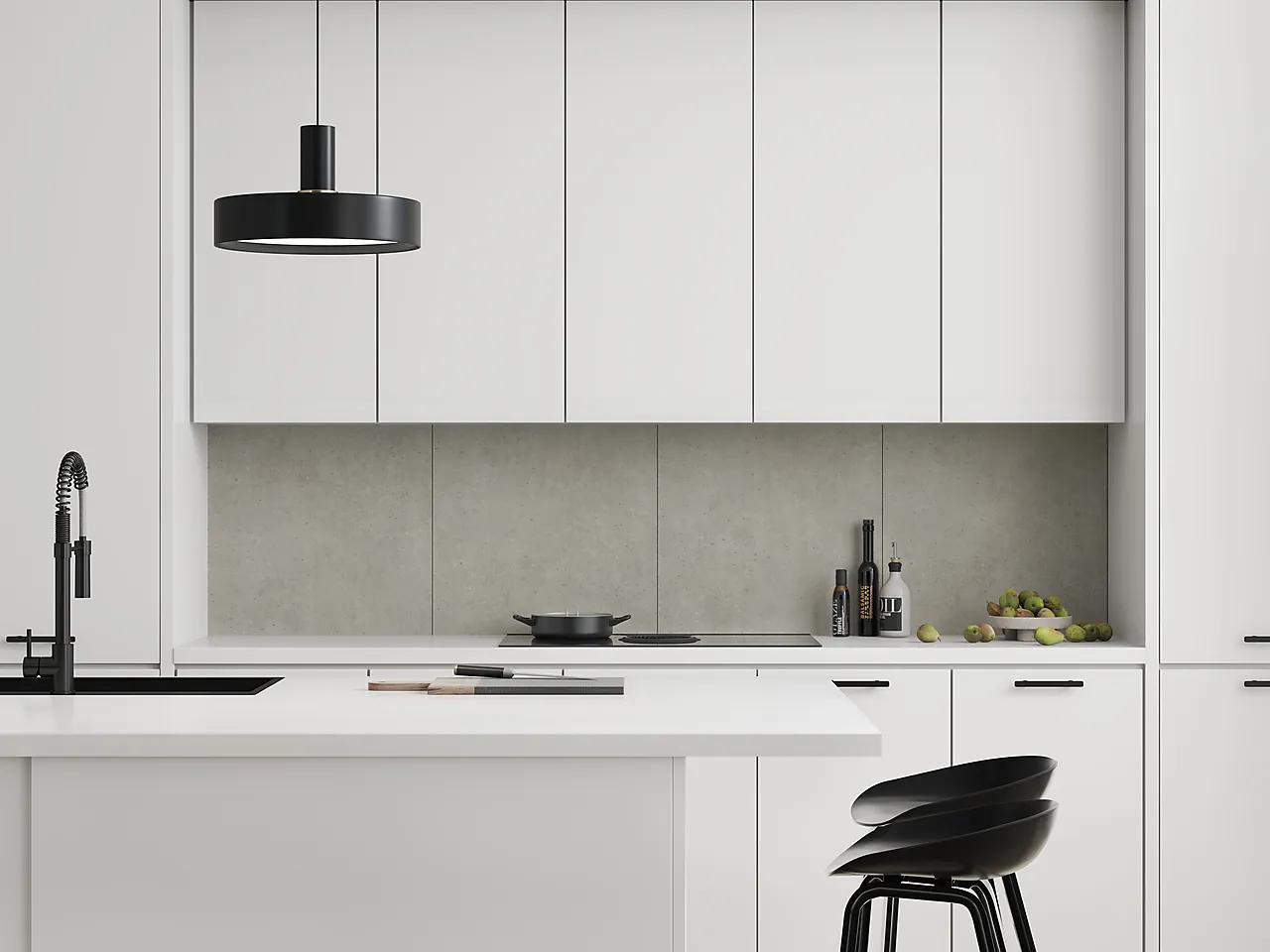 Kjøkkenplate Fibo Rough Cement 2490KM10 10x620x580mm null - null - 2 - Miniatyr