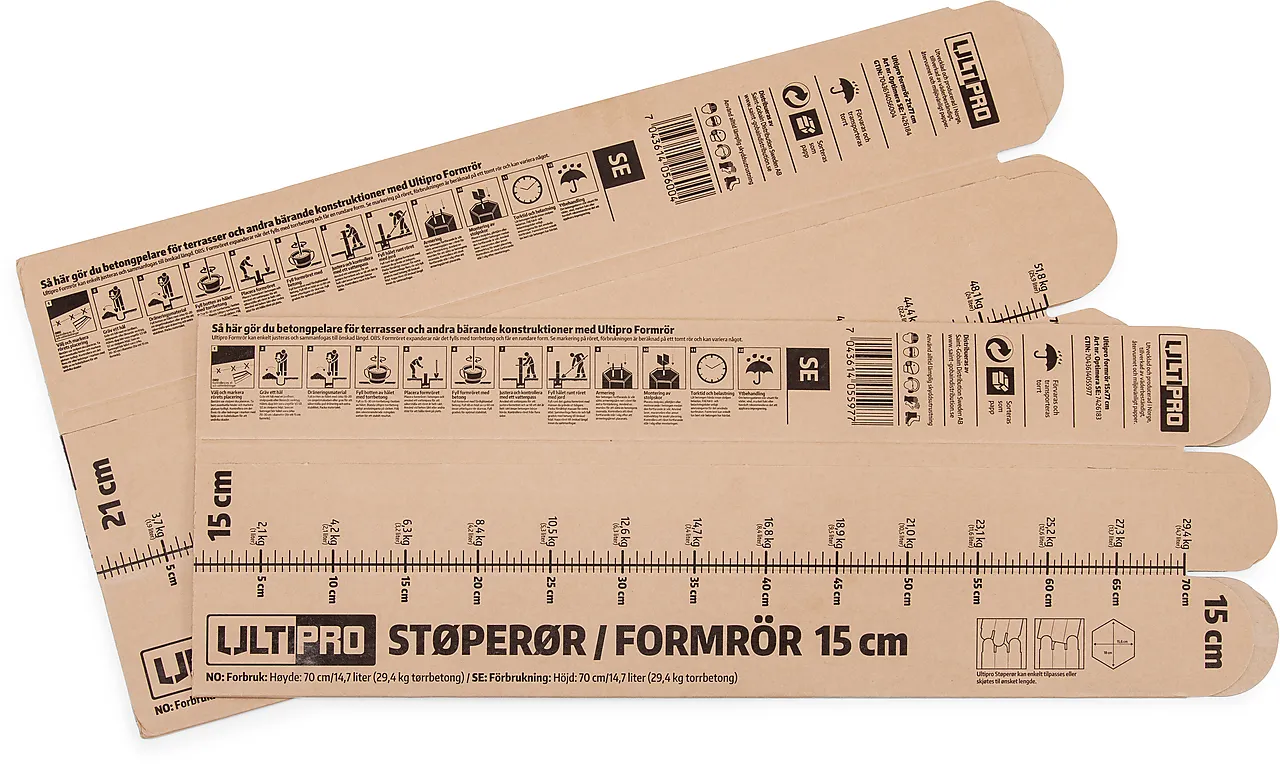 Ultipro støperør 21 cm null - 21 cm - 2 - Miniatyr