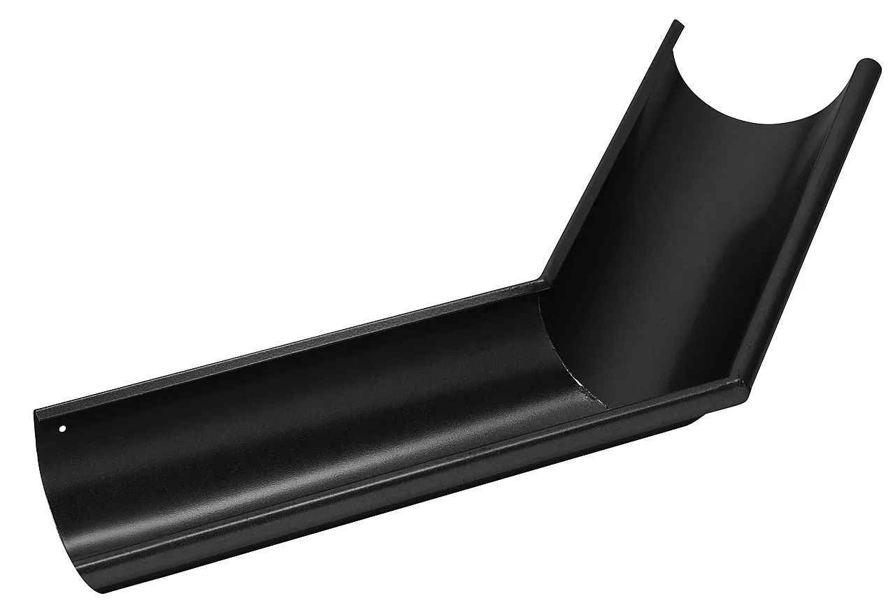 Vinkel utvendig 45° sort 125 mm