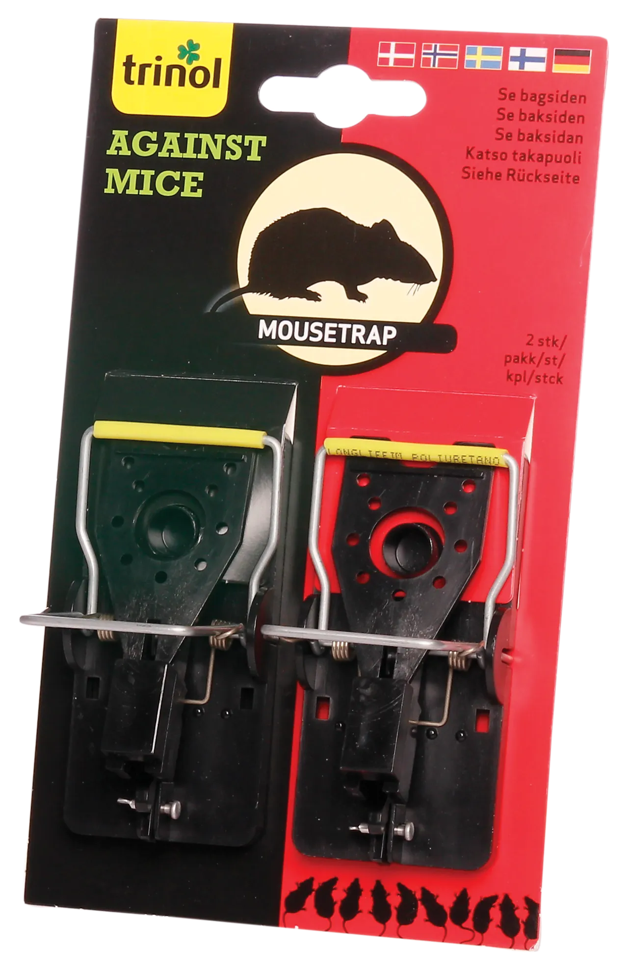 Musefelle i plast og metall