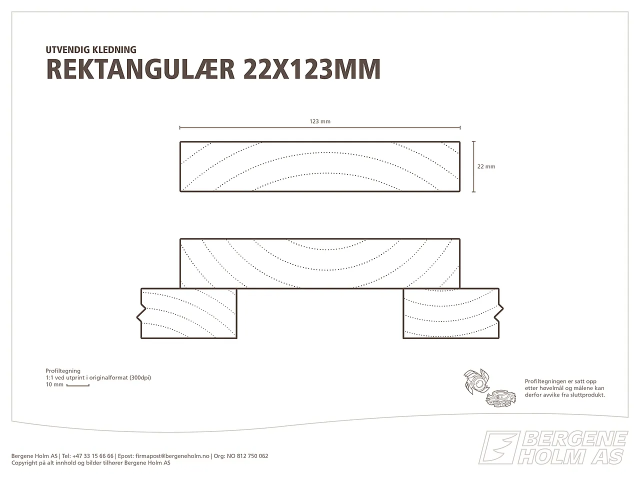 Ringalm Kledning rektangulær grunnet 22x123 mm gran klasse 1 null - null - 2 - Miniatyr
