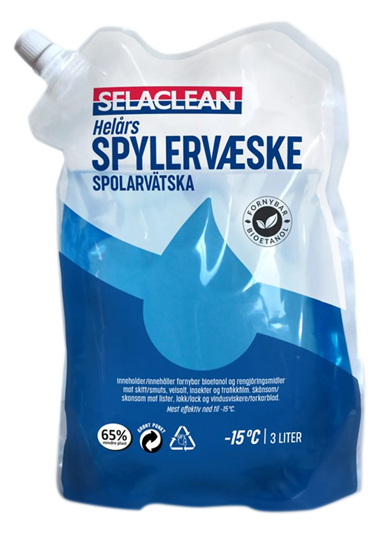 Spylervæske 3 liter pose