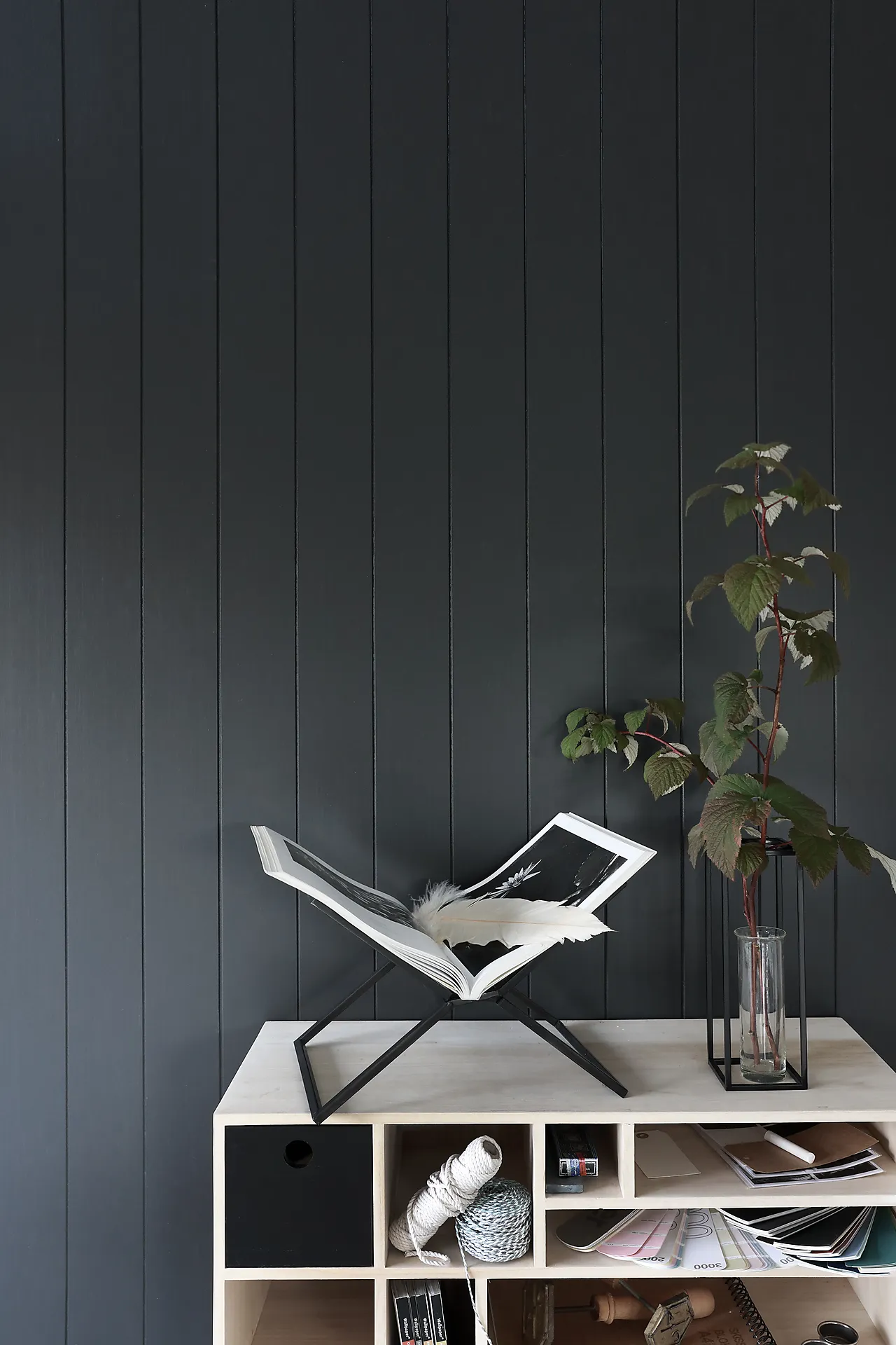 Veggplate Trefiber v-fas dempet sort 11x620x2390 mm null - null - 2 - Miniatyr