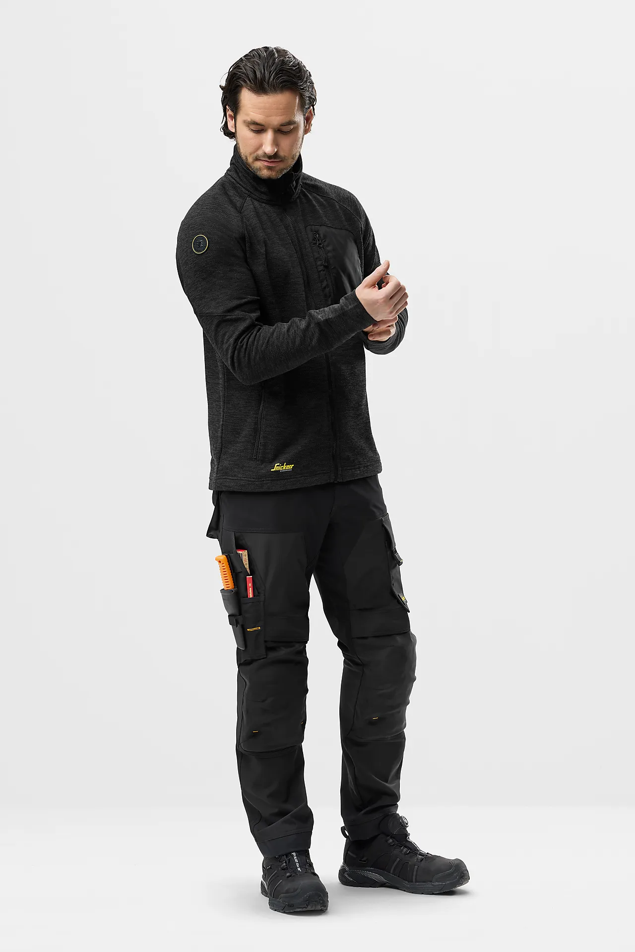 Fleecejakke 8042 sort s snickers workwear null - S - 2 - Miniatyr