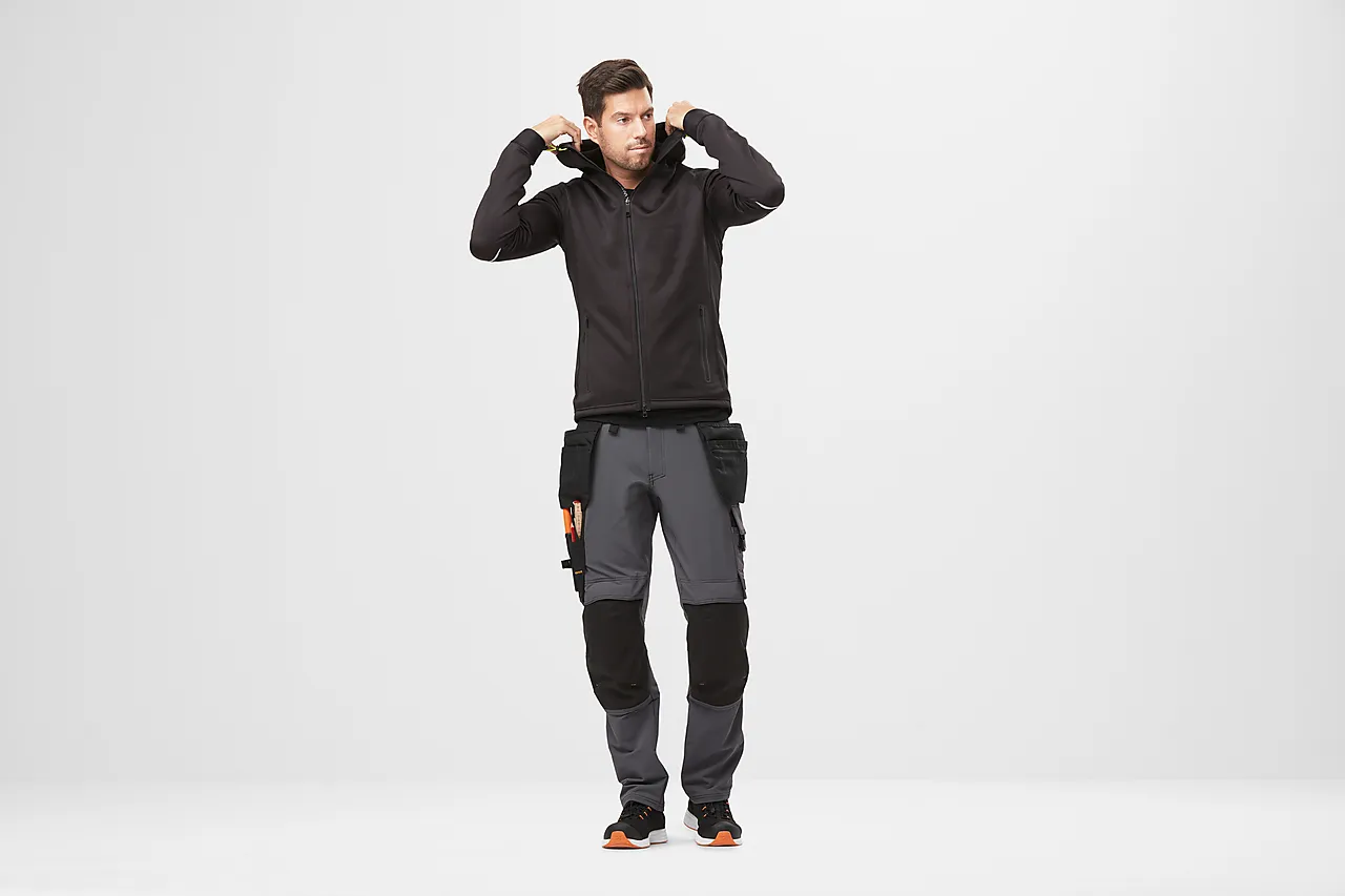 Arbeidsbukse stretch mørk grå/sort str 44 null - null - 3 - Miniatyr