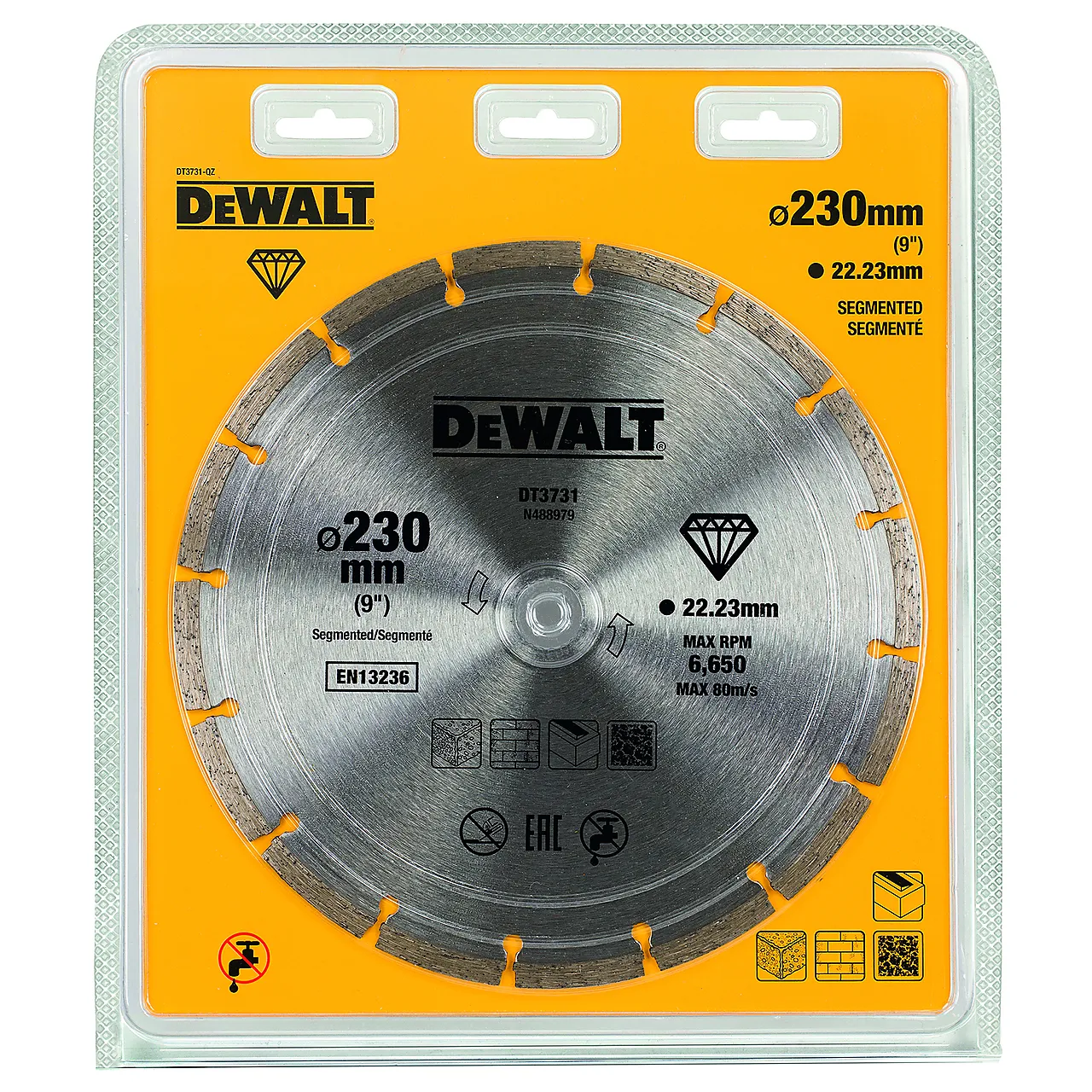 KAPPESKIVE 230MM DT3731 DIAMANT SEGMENT