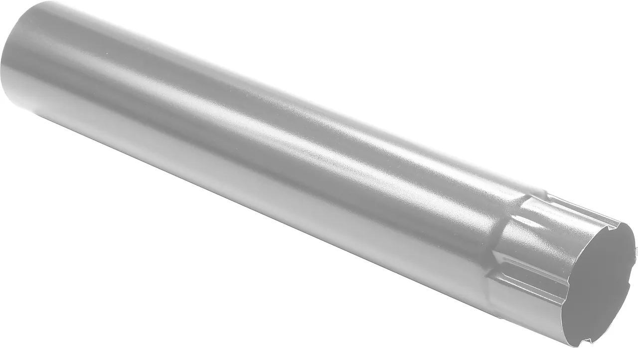 Plannja nedløpsrør 75mm PL15 mørk sølv 3,0m stål