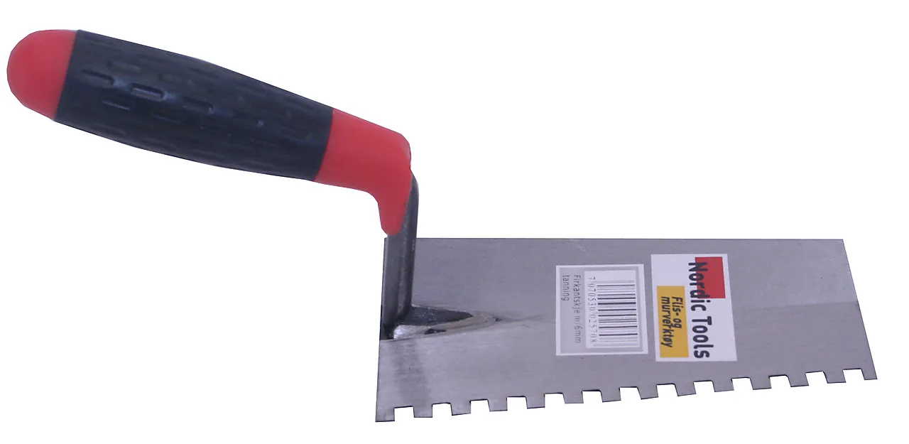 Firkantskje med tanning rustfritt stål