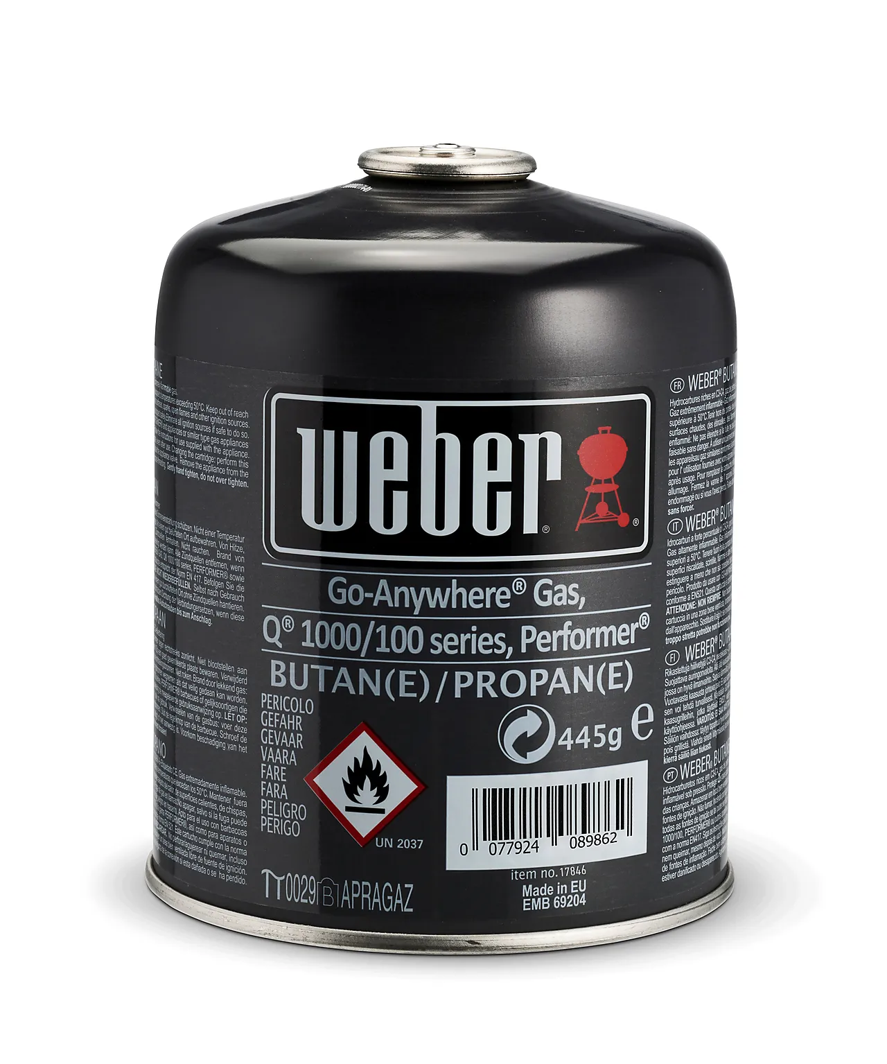Weber engangsgassflaske butan-/propangass 445 g