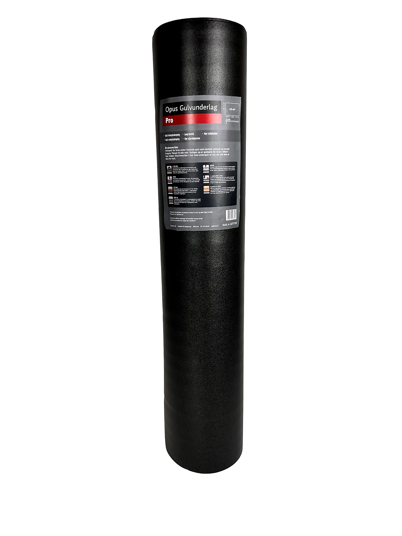 OPUS Pro gulvunderlag sort 2 mm 15m2 null - null - 2 - Miniatyr