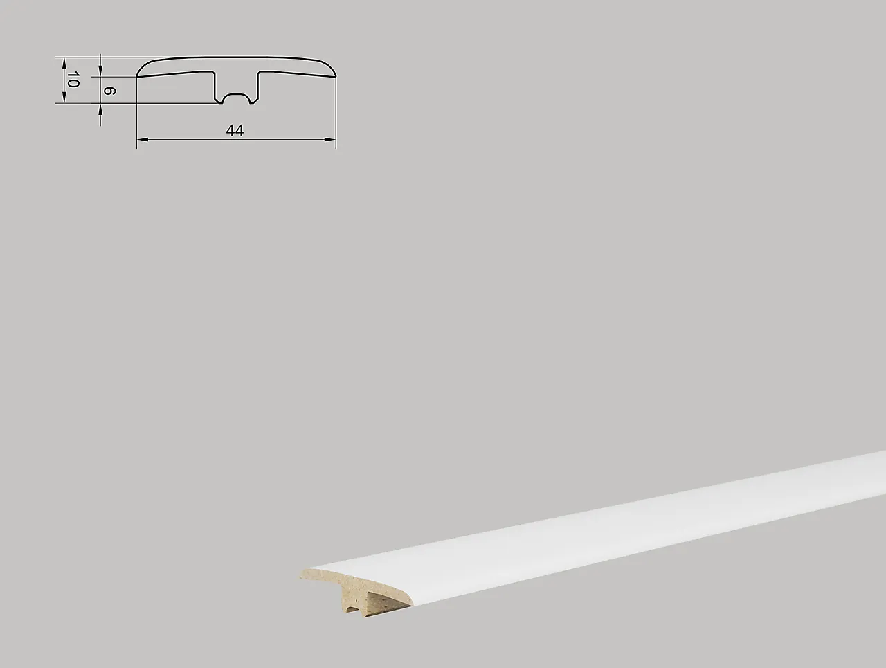Bjelin T-list eik natur 10x44 mm null - null - 3 - Miniatyr